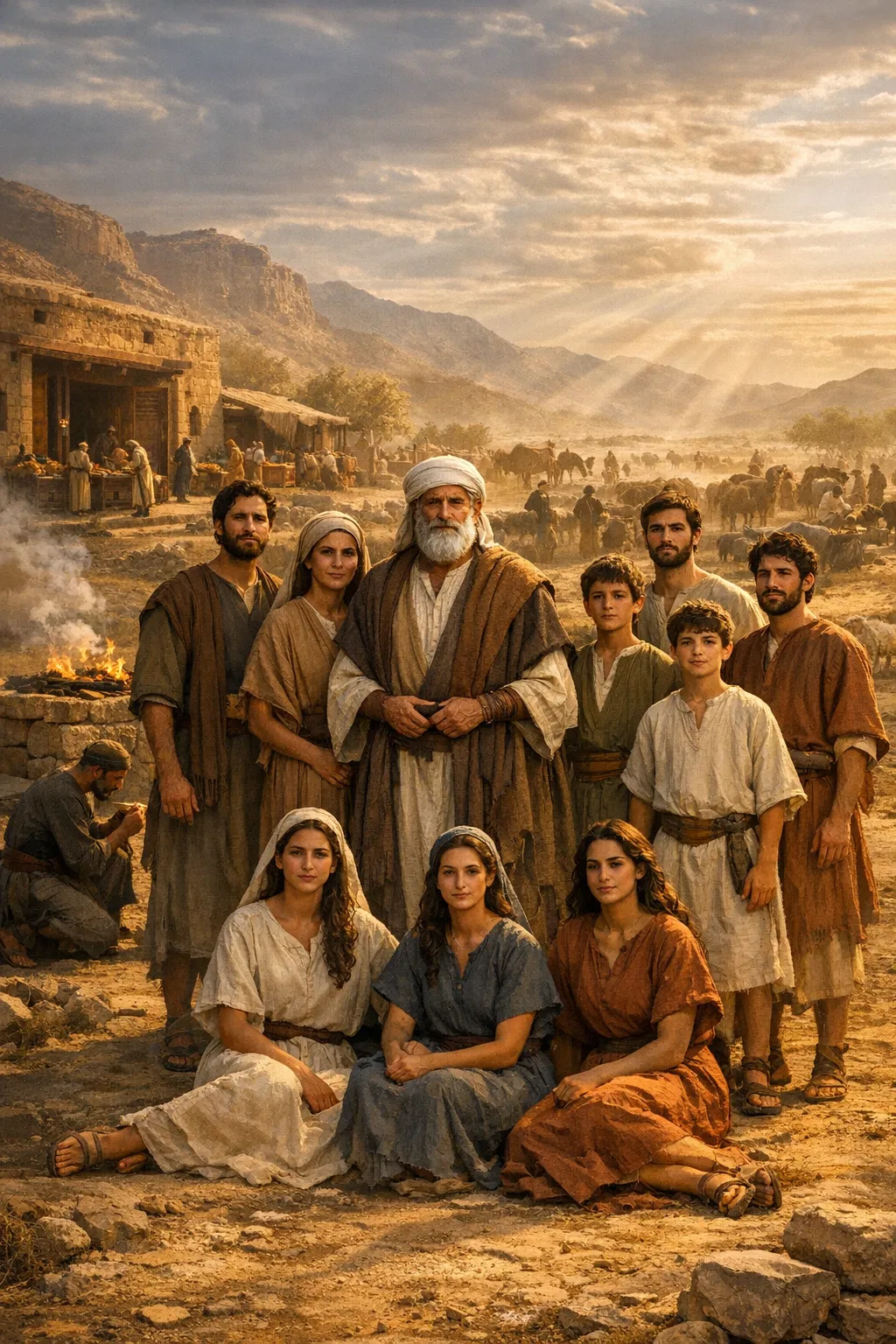 Job with His Family Before His Trials