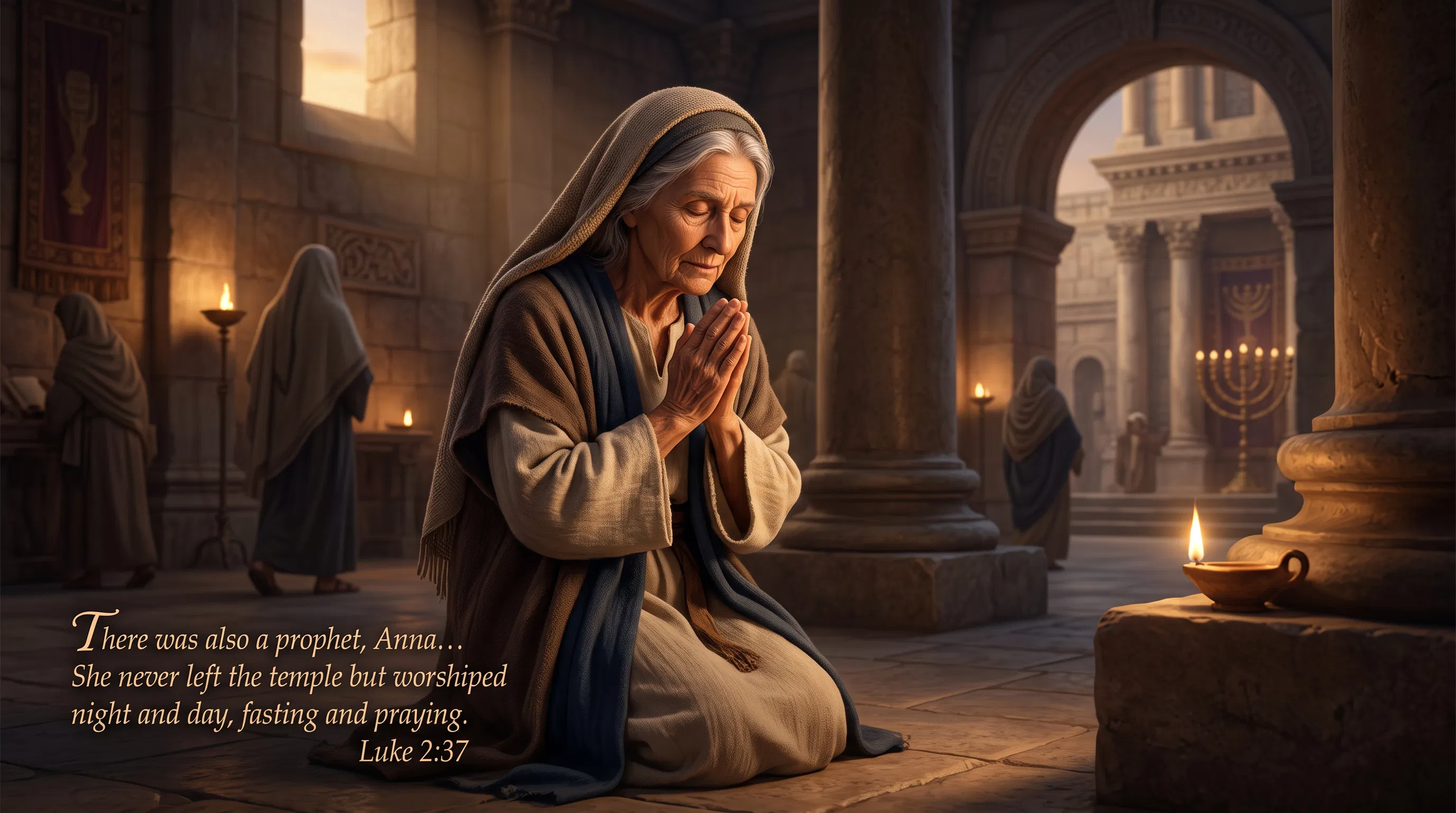 Anna the Prophetess Praying in the Temple