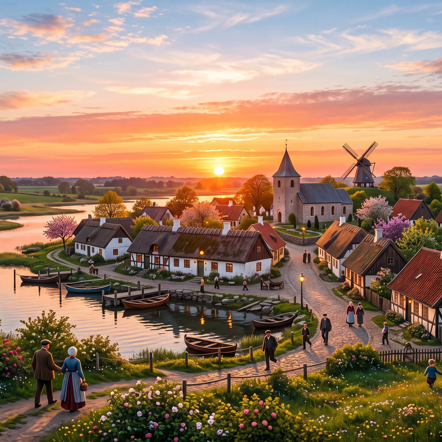 Golden Hour in a Danish Village