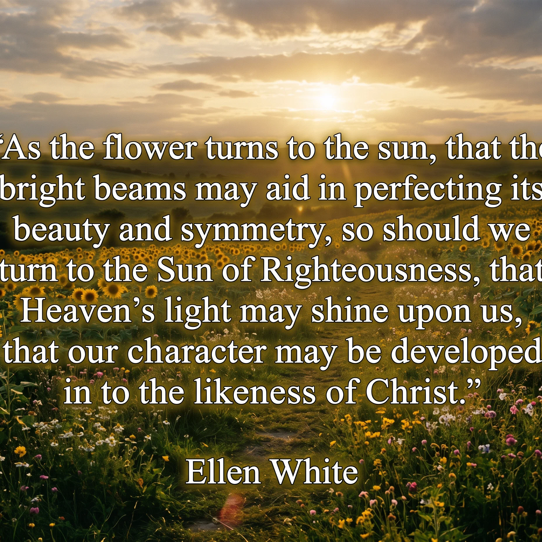 Divine Radiance Upon the Blooming Meadow