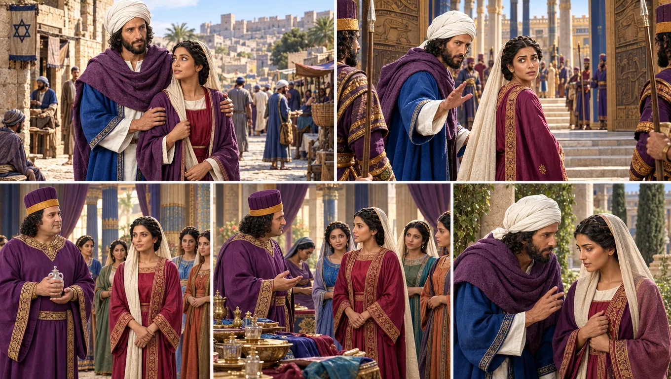 Mordecai Cares for Esther and Prepares Her for the Palace