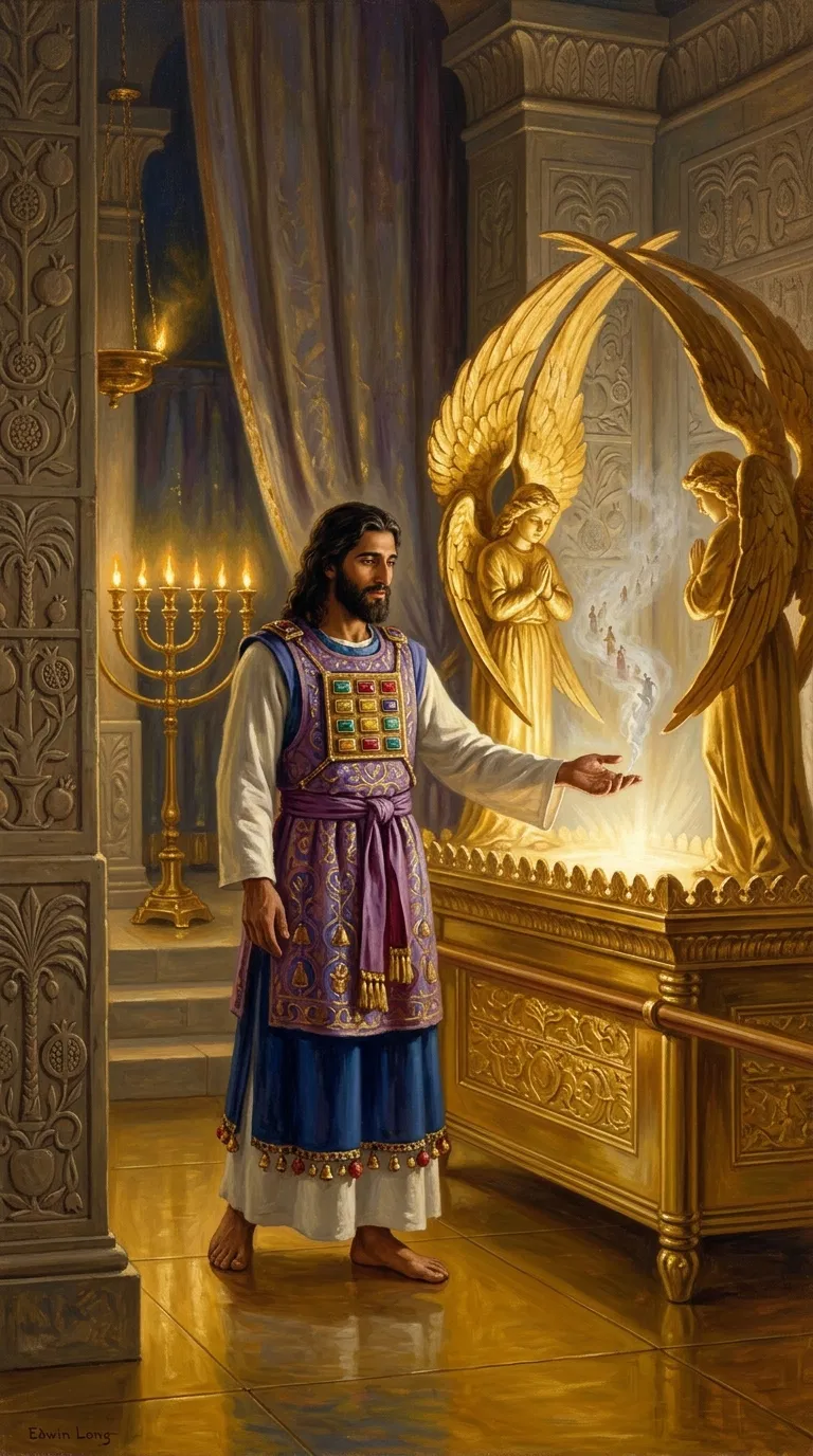 Jesus as High Priest Beside the Ark