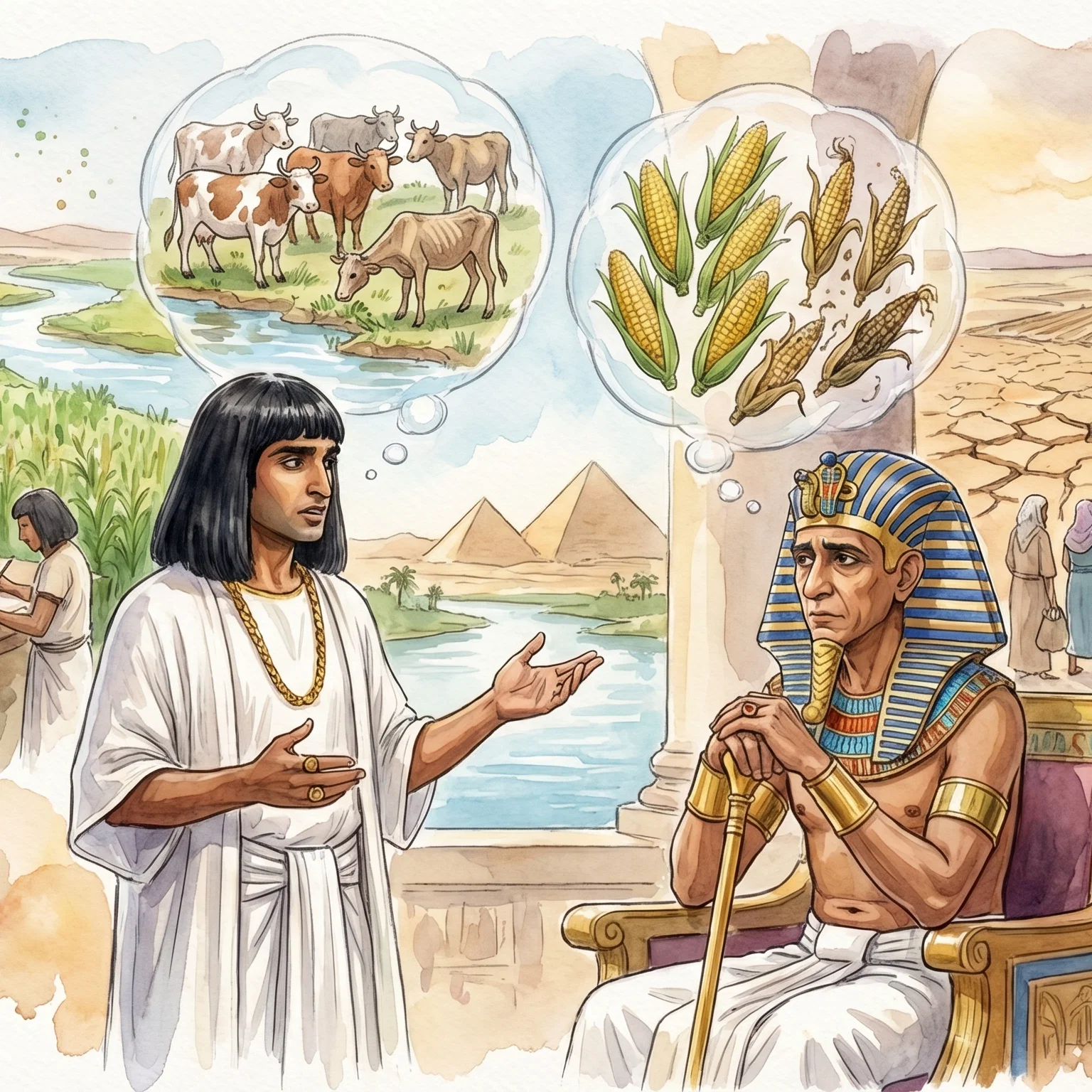 Joseph Deciphers Pharaohs Prophetic Dreams