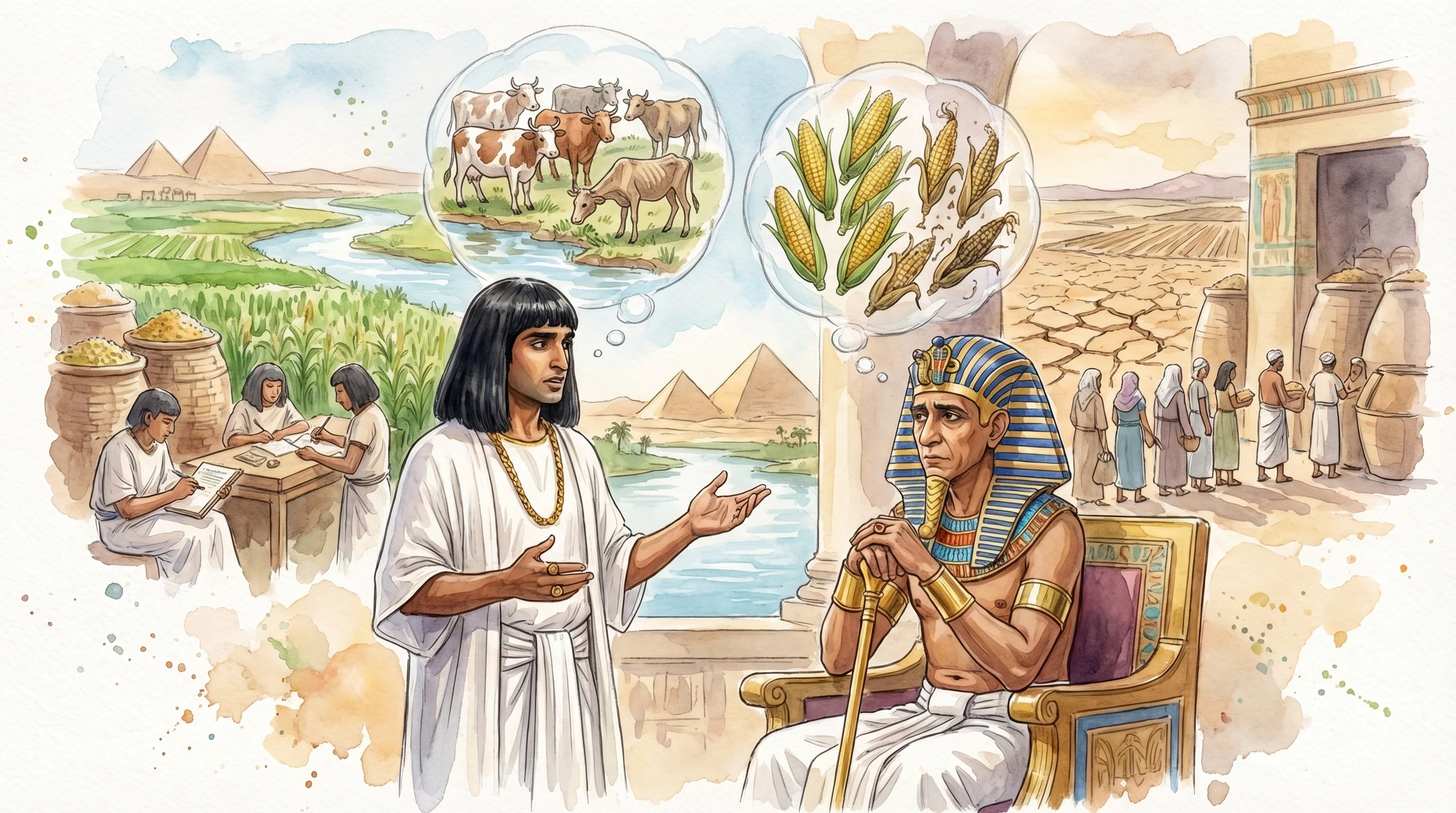 Joseph Deciphers Pharaohs Prophetic Dreams