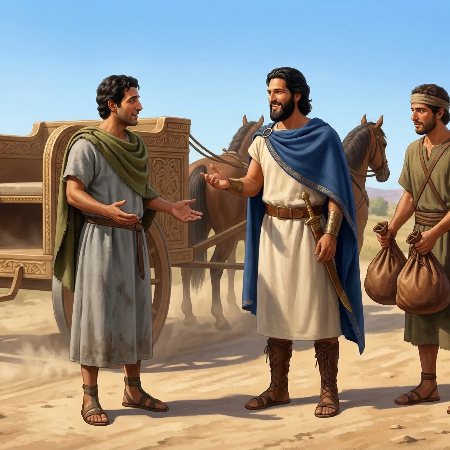 Gehazi Deceives Naaman for Riches