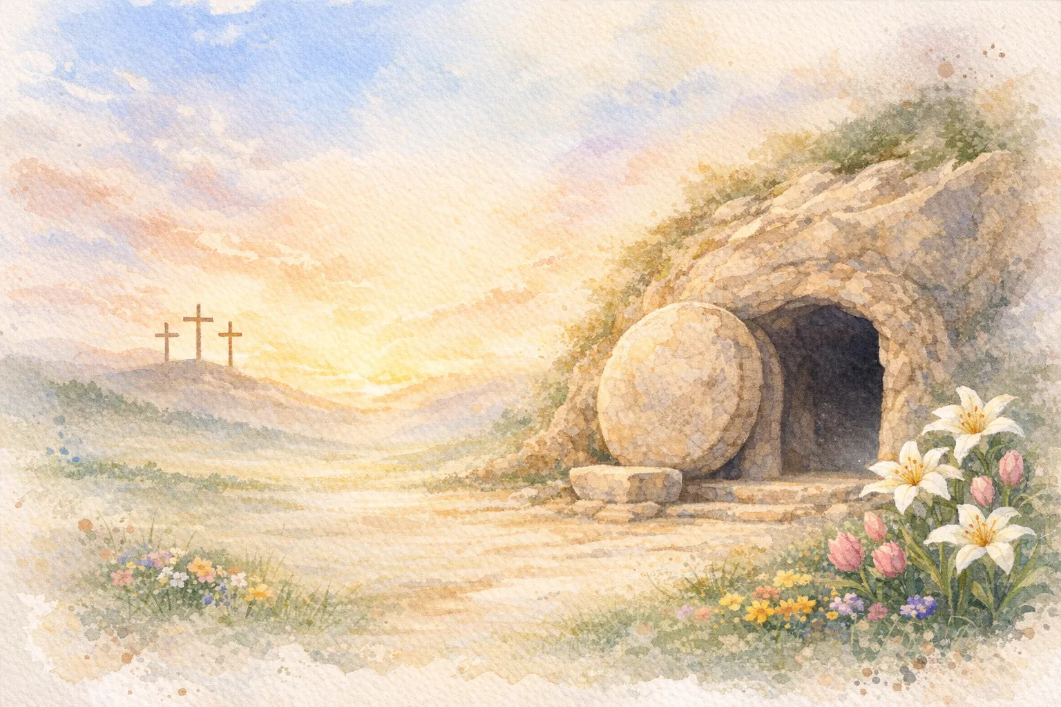 The Three Crosses At Calvary