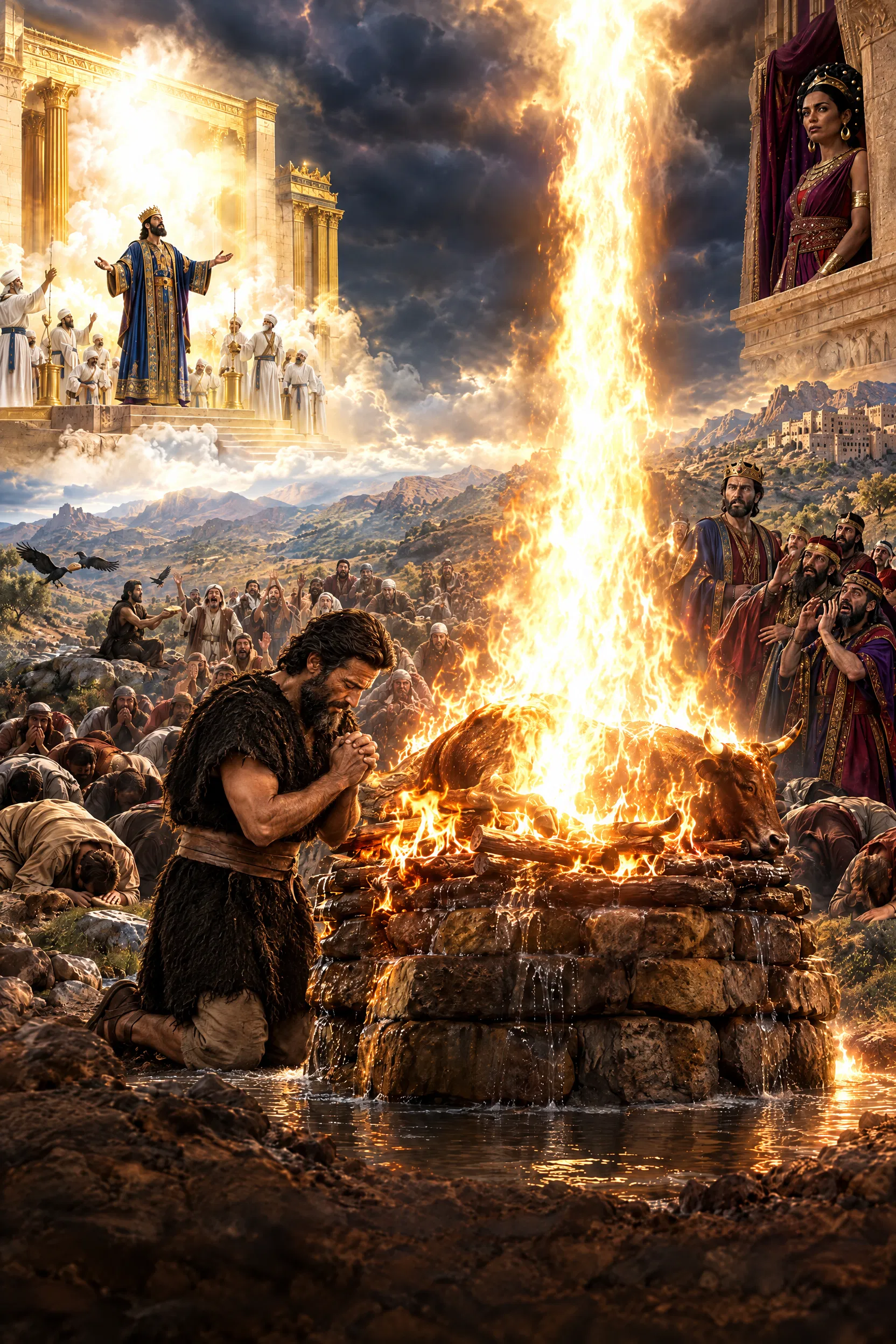 Elijah Prays as Fire Falls on Carmel