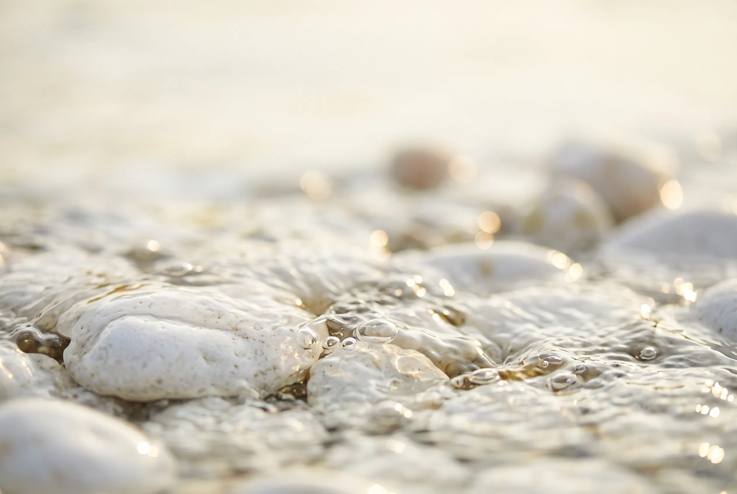 Clear Water Over White River Stones