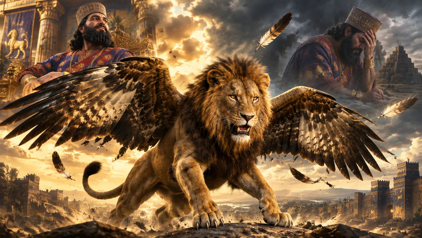 Winged Lion With Nebuchadnezzar and Babylon