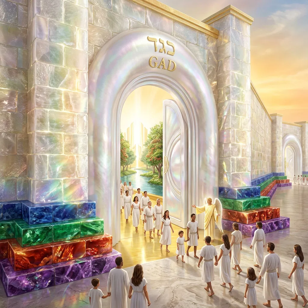 Pilgrims Enter the Pearly Gate of Gad