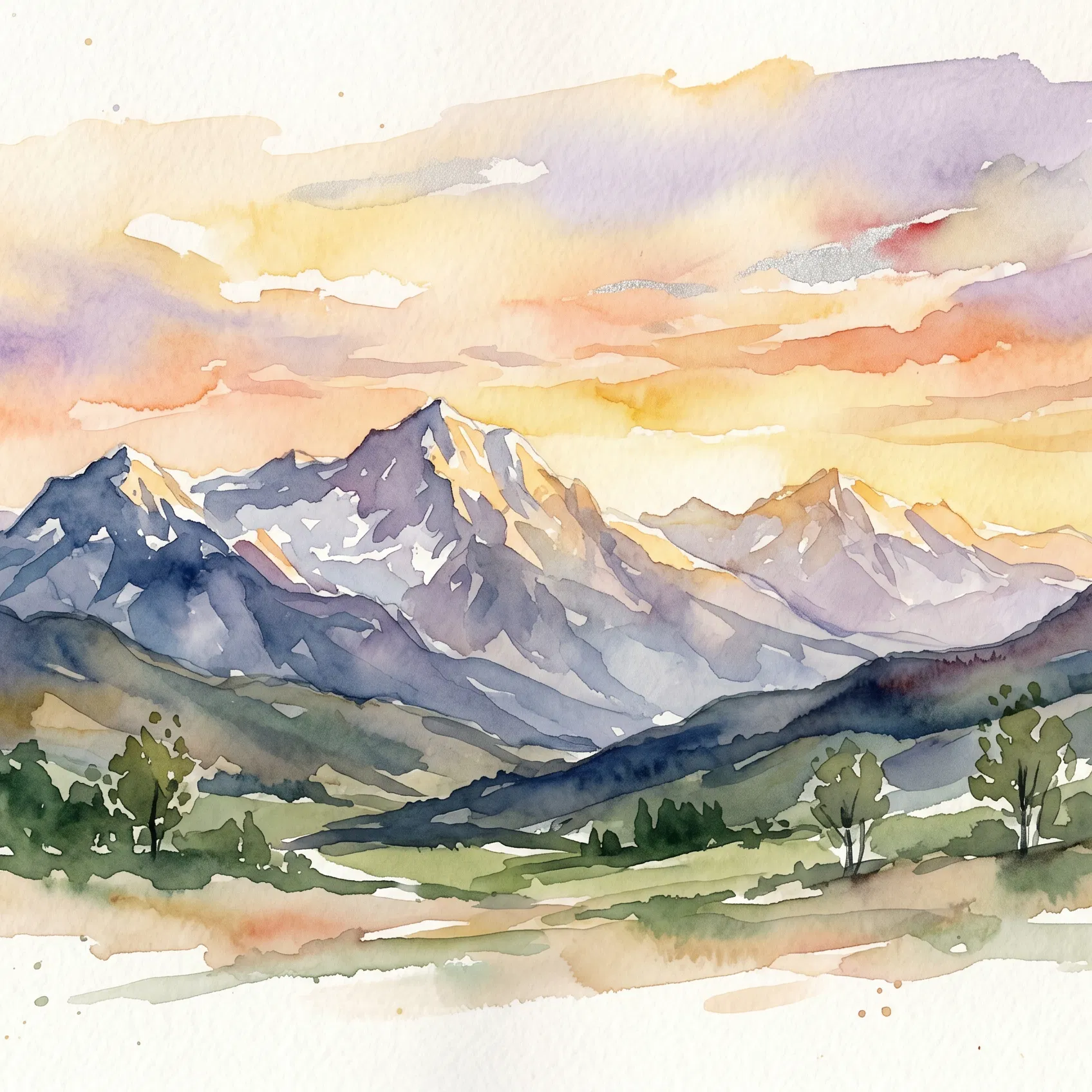Divine Radiance Over The Eternal Mountains