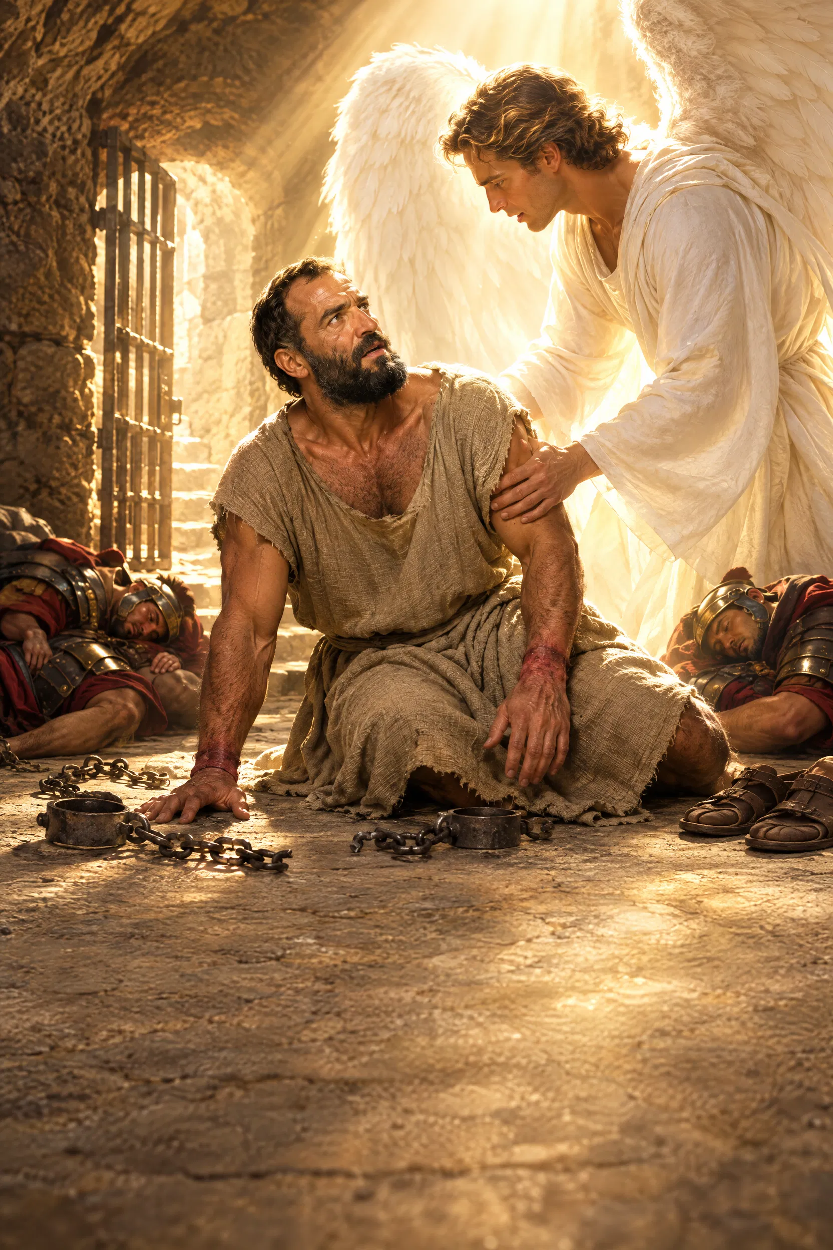 An Angel Frees Peter from Prison