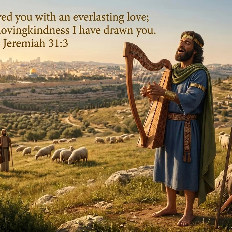 King David Worshipping in the Fields