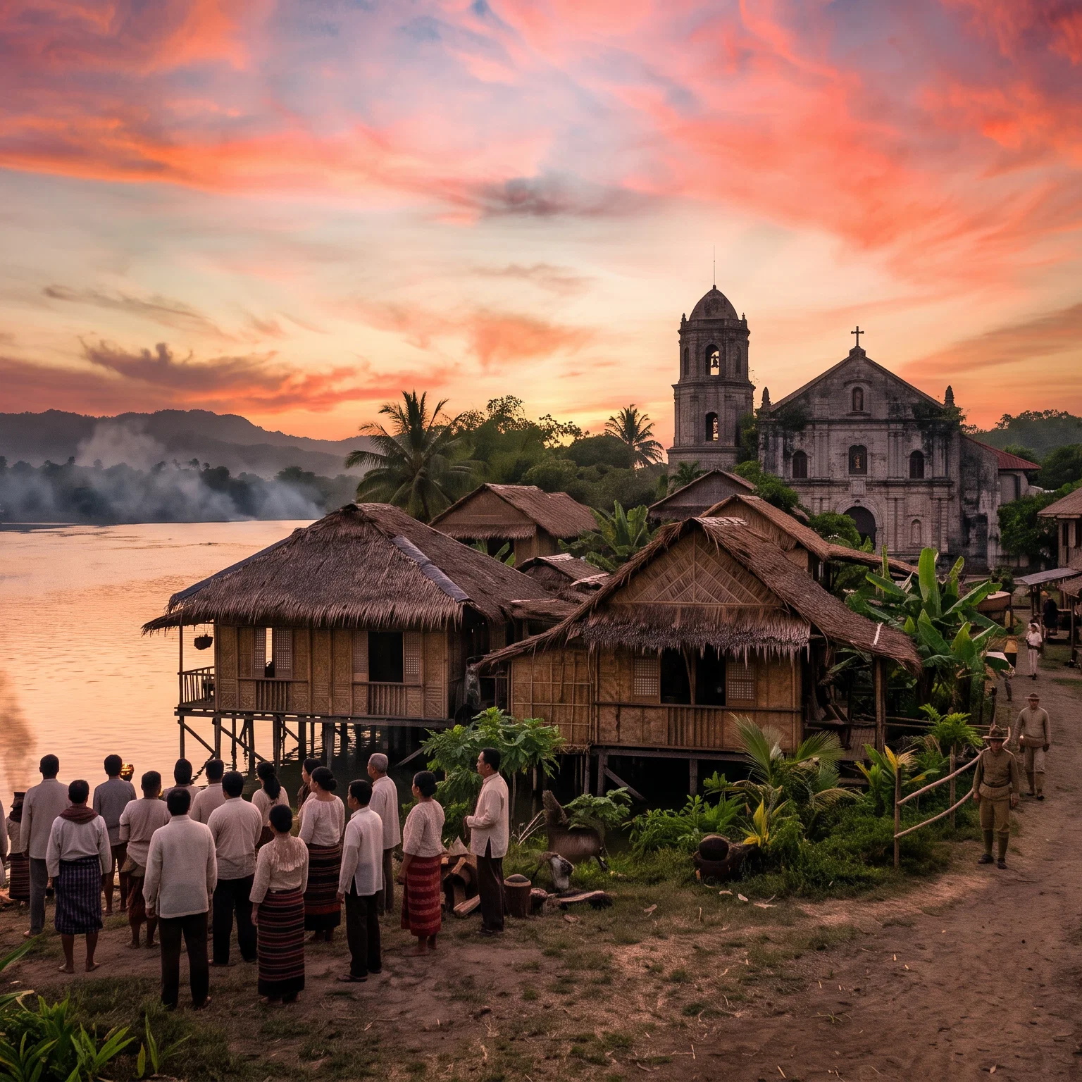 Golden Hour in an Antique Village