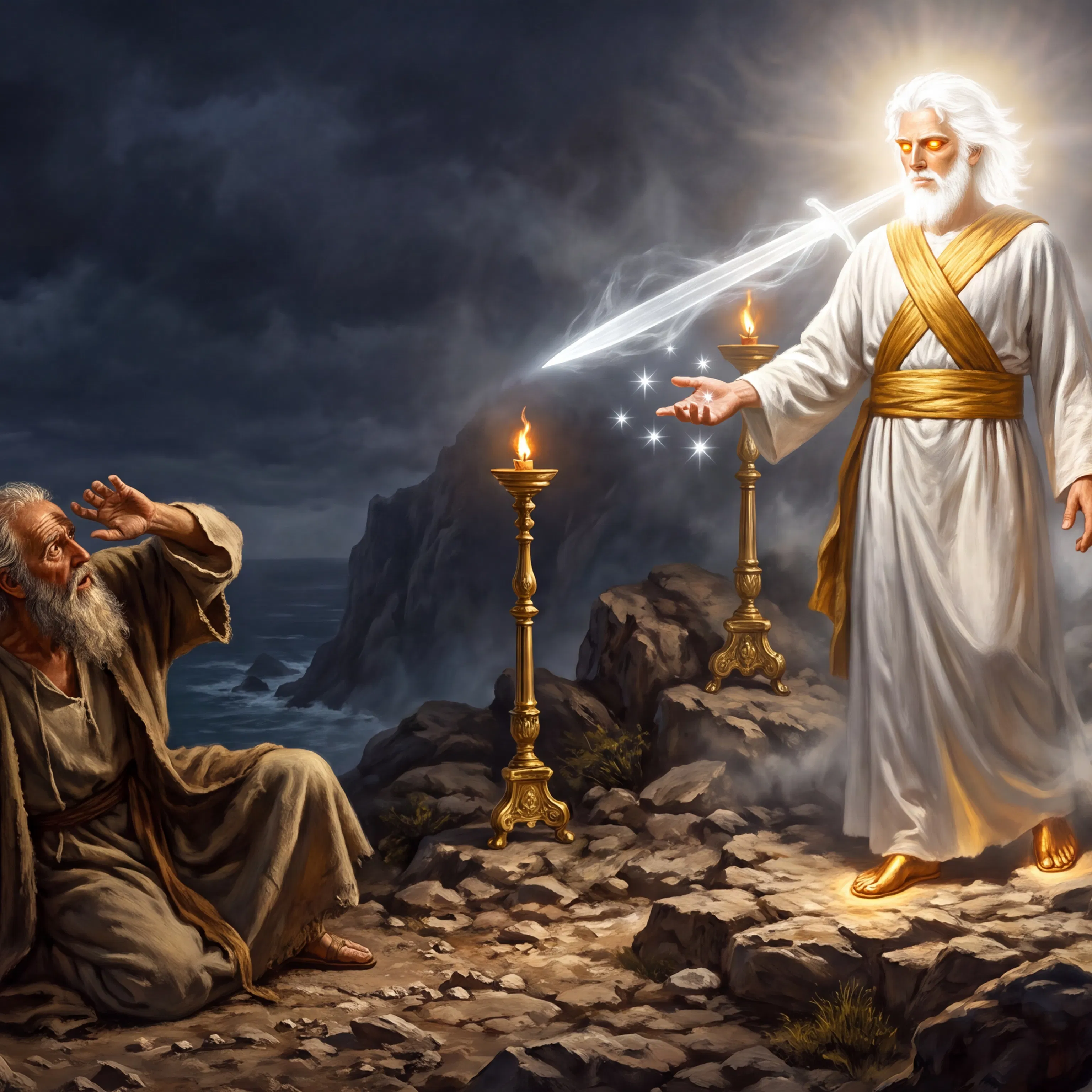 John Sees the Son of Man Among Golden Lampstands