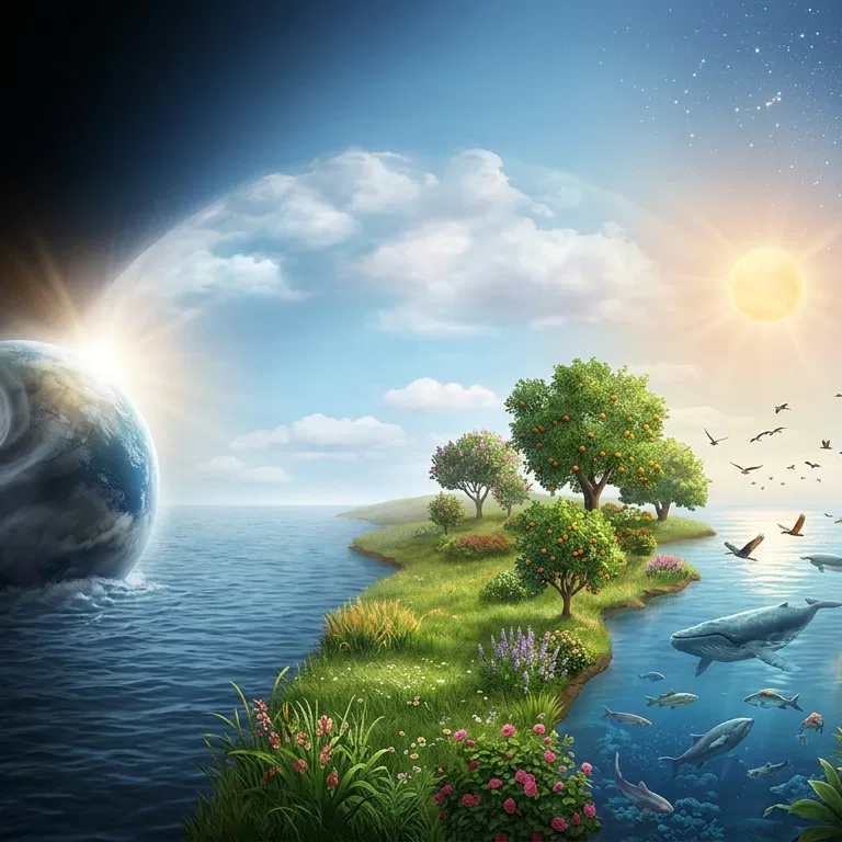 Creation of the World with Adam and Animals