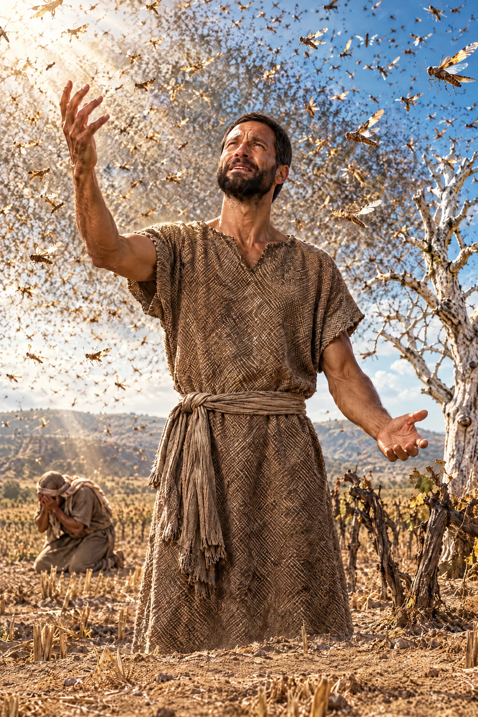 Joel Cries Out as Locusts Strip the Land