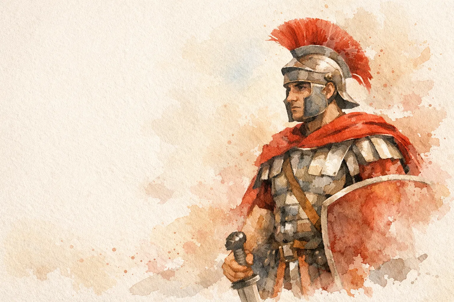 Roman Sentinel Standing in Quiet Vigil