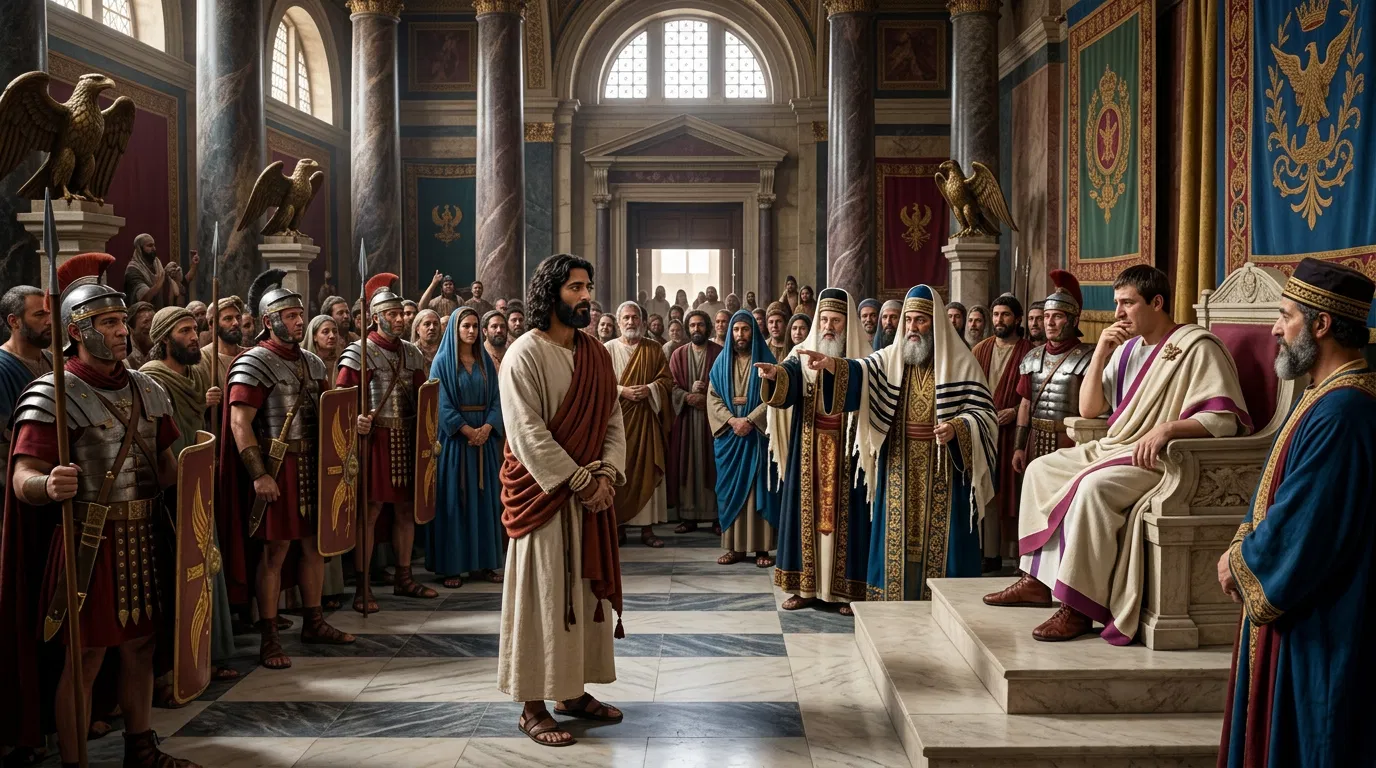 Divine Silence Before The Roman Judgment