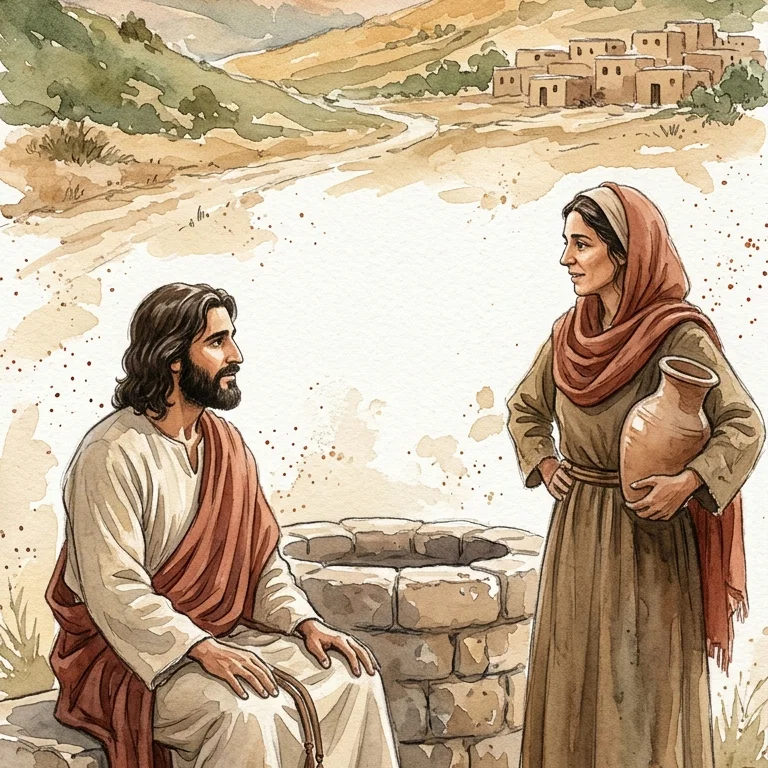 Jesus with Samaritan woman