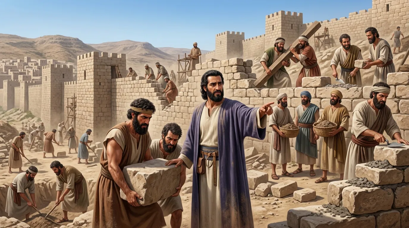 Nehemiah Directs the Building of Jerusalem's Walls