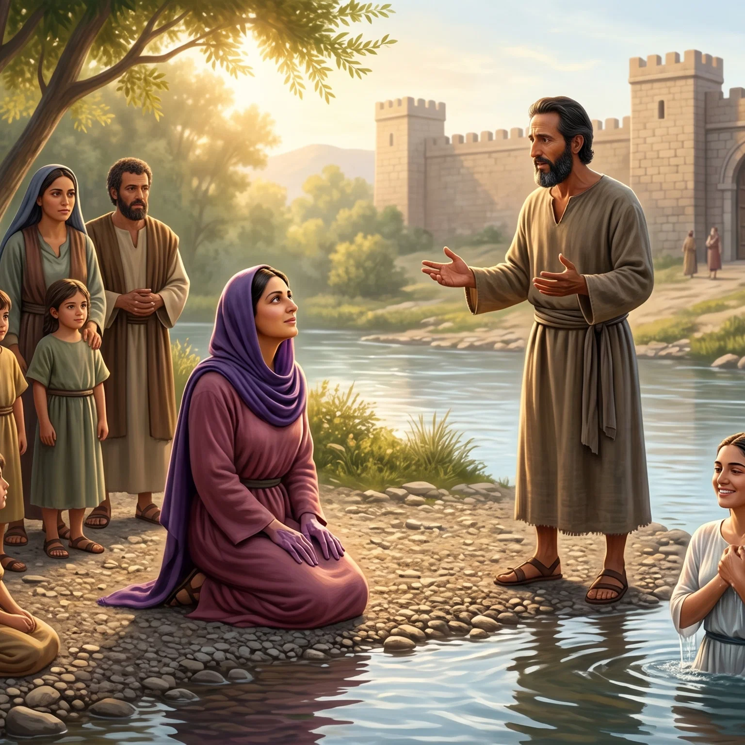 Lydia the Merchant Embracing the Faith
