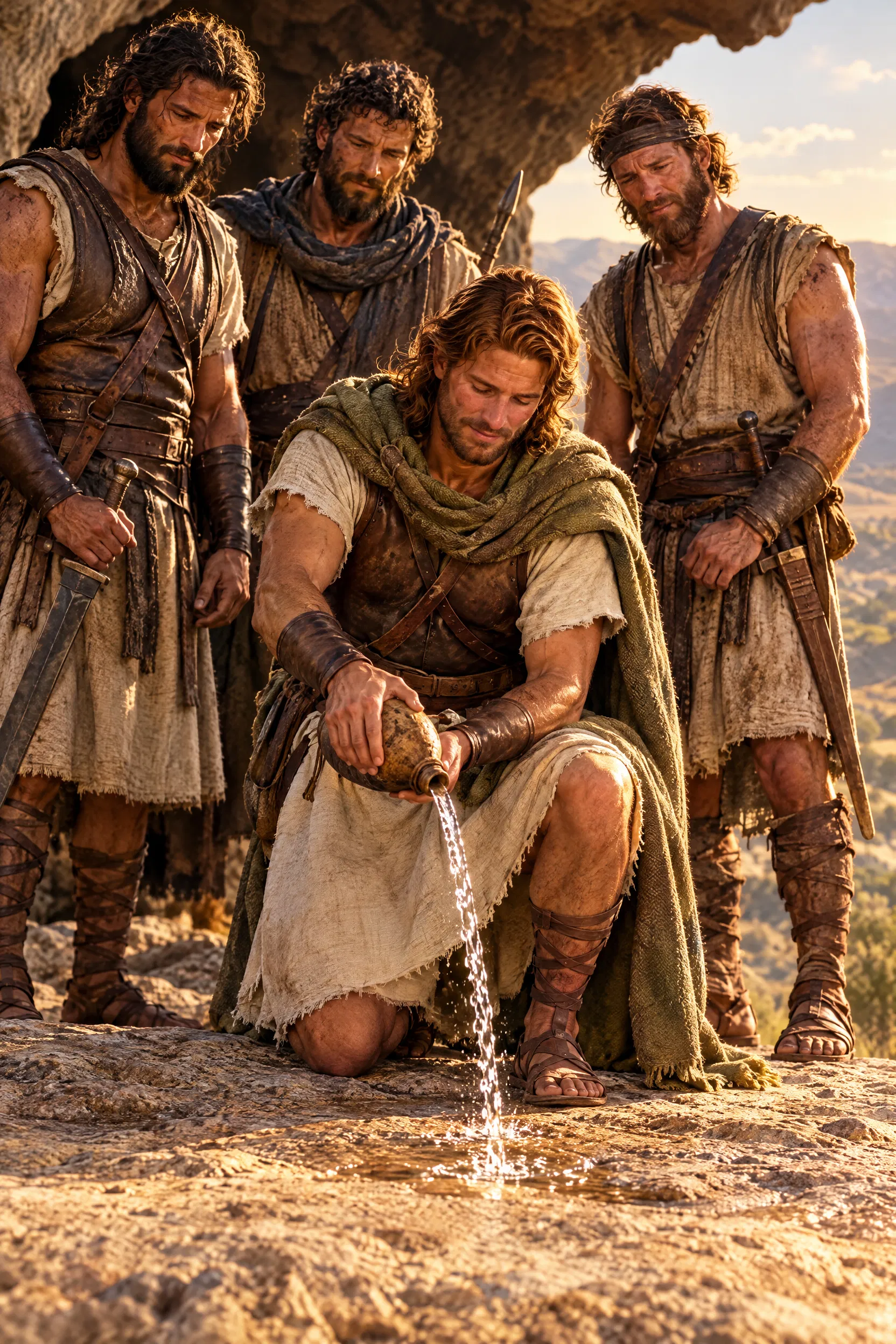 David Pours Out Water From Bethlehem's Well