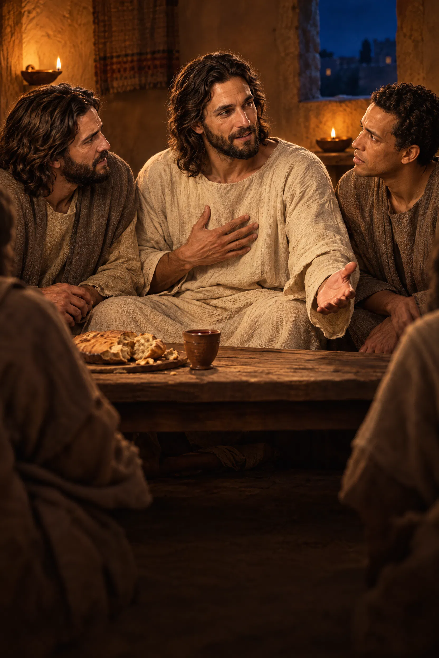 Jesus Comforts Thomas and Philip in the Upper Room