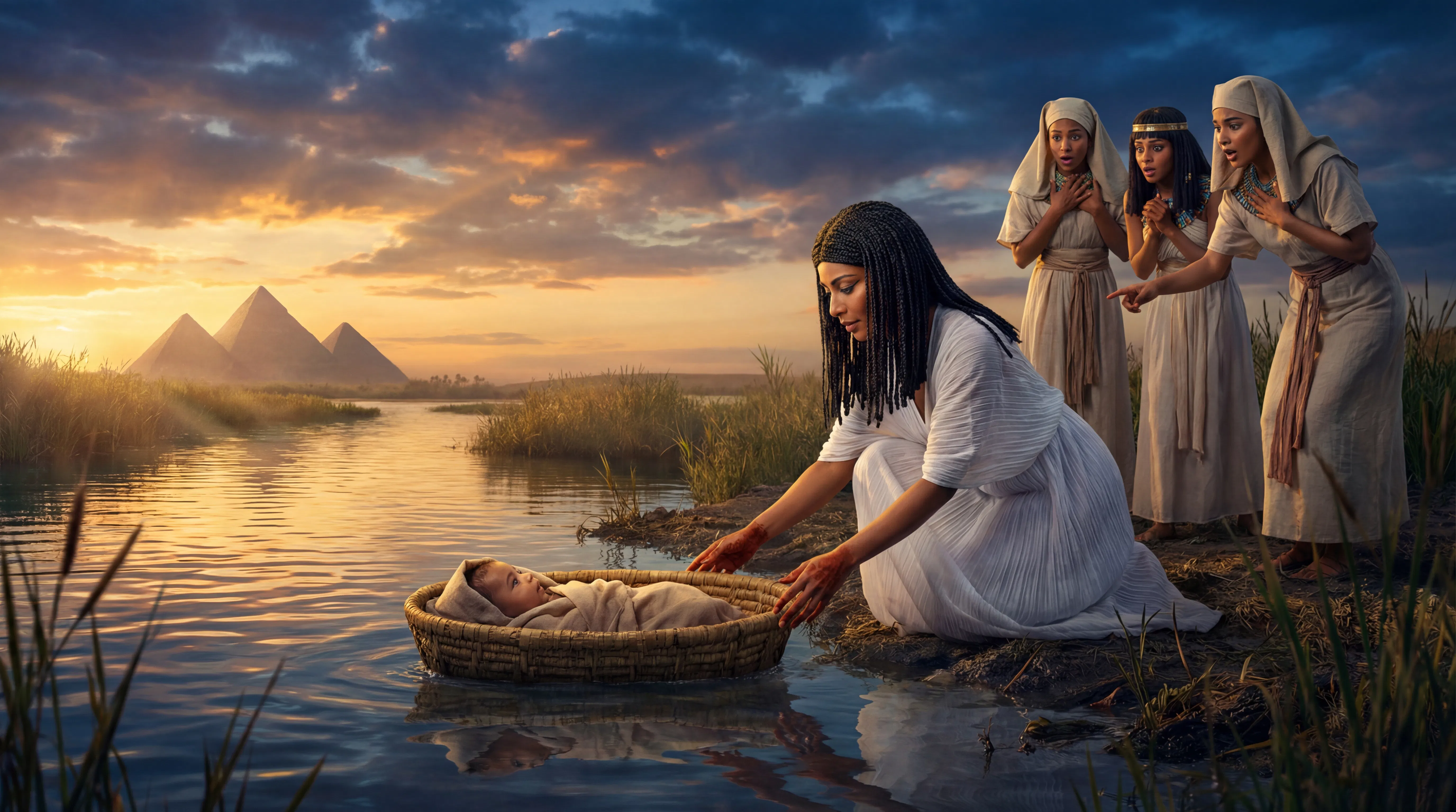Pharaoh's Daughter Finds Baby Moses in the Basket