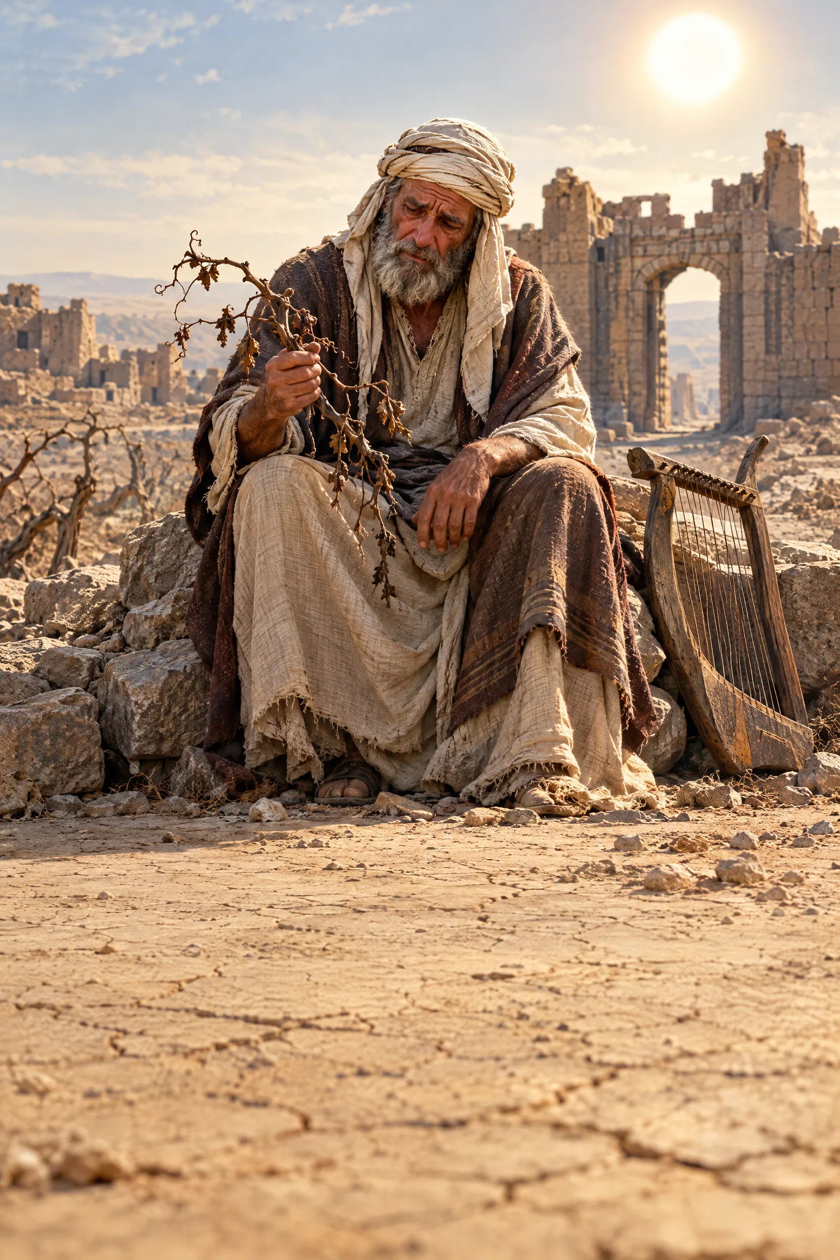 A Vinedresser Mourns Among the Ruins