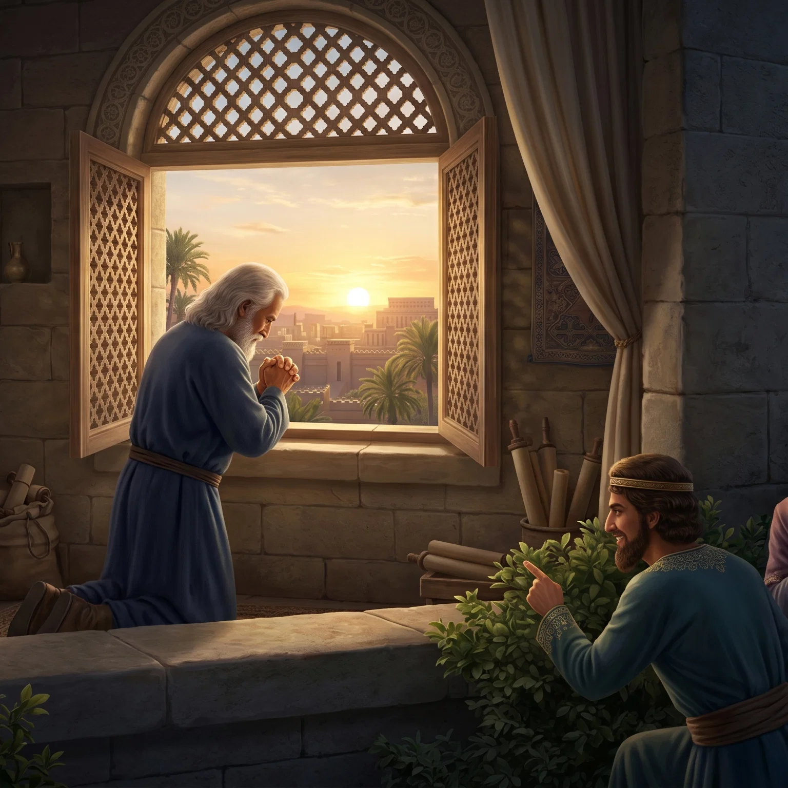 Daniel Kneeling in Prayer Before God