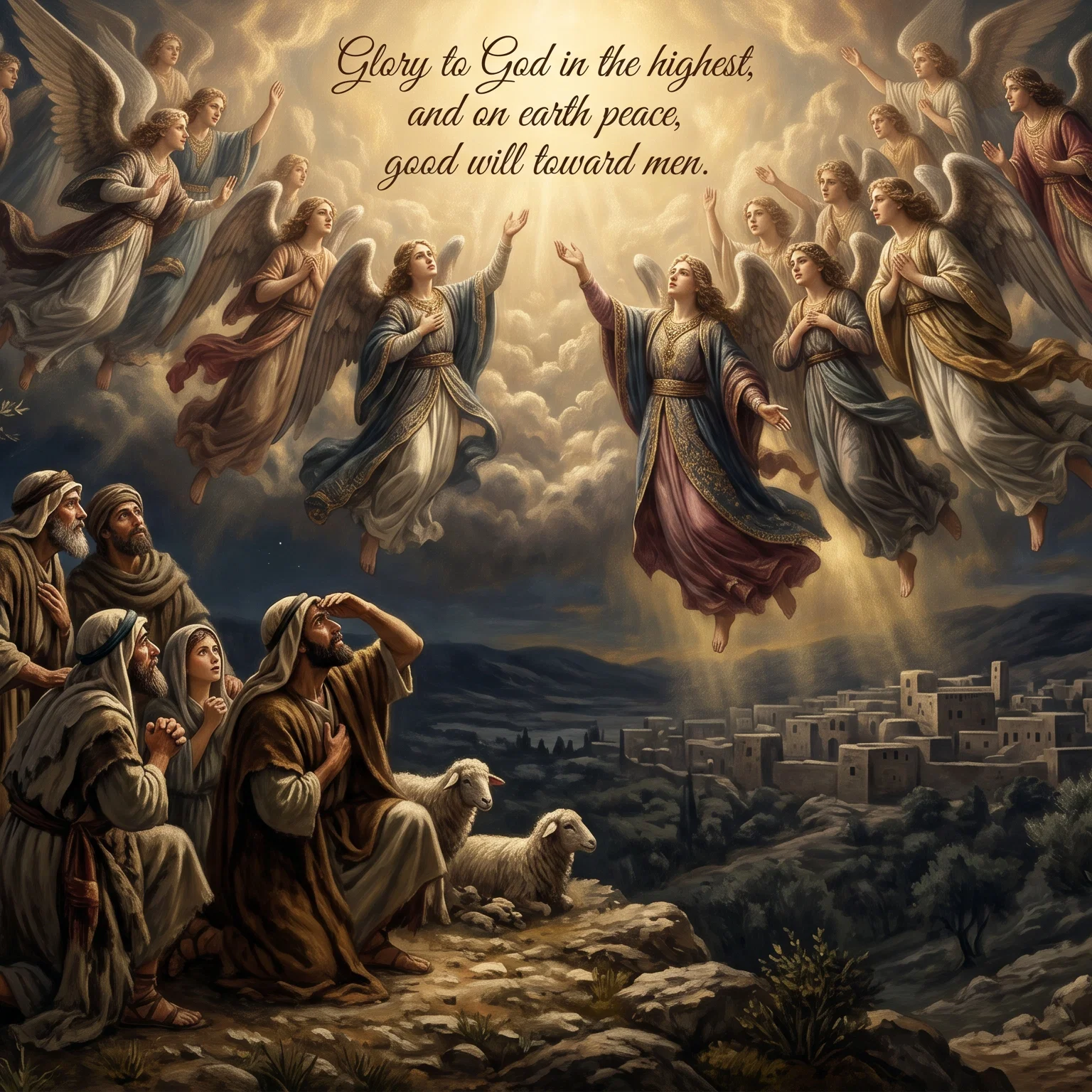 Heavenly Chorus Above The Sleeping Shepherds