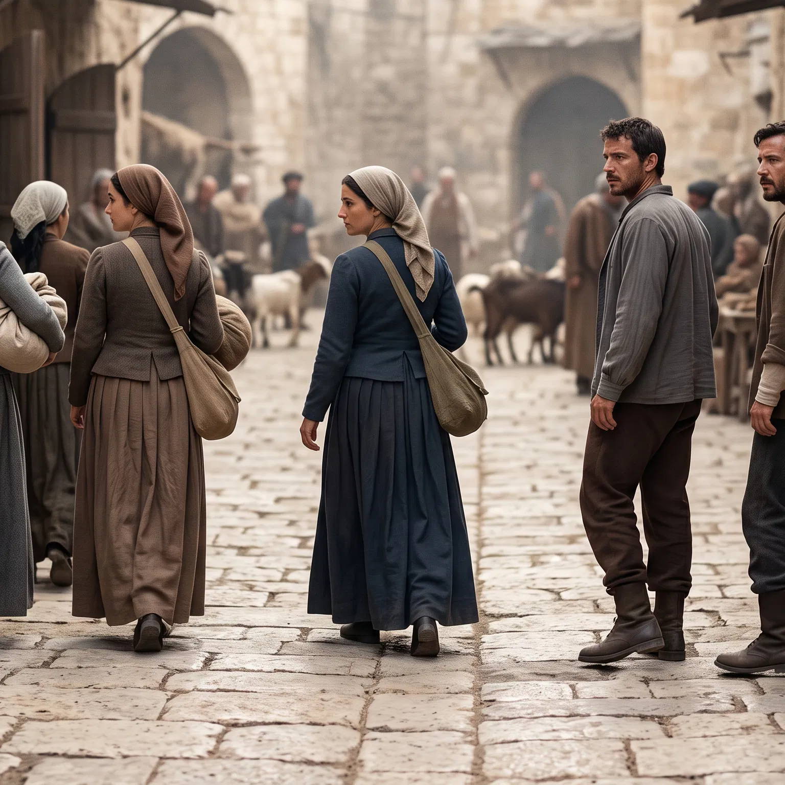 Faithful Pilgrims in Humble Attire