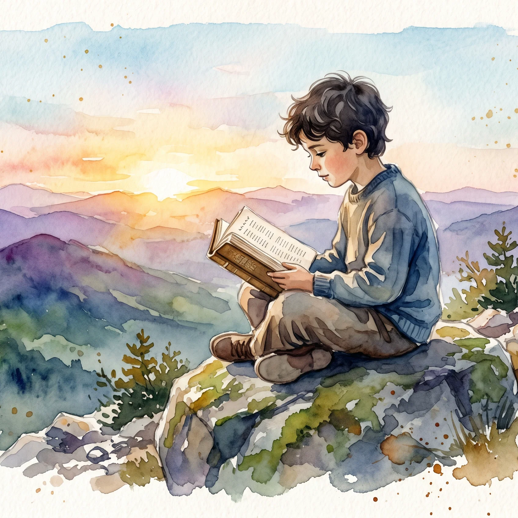 Morning Devotion At The Mountain Peak