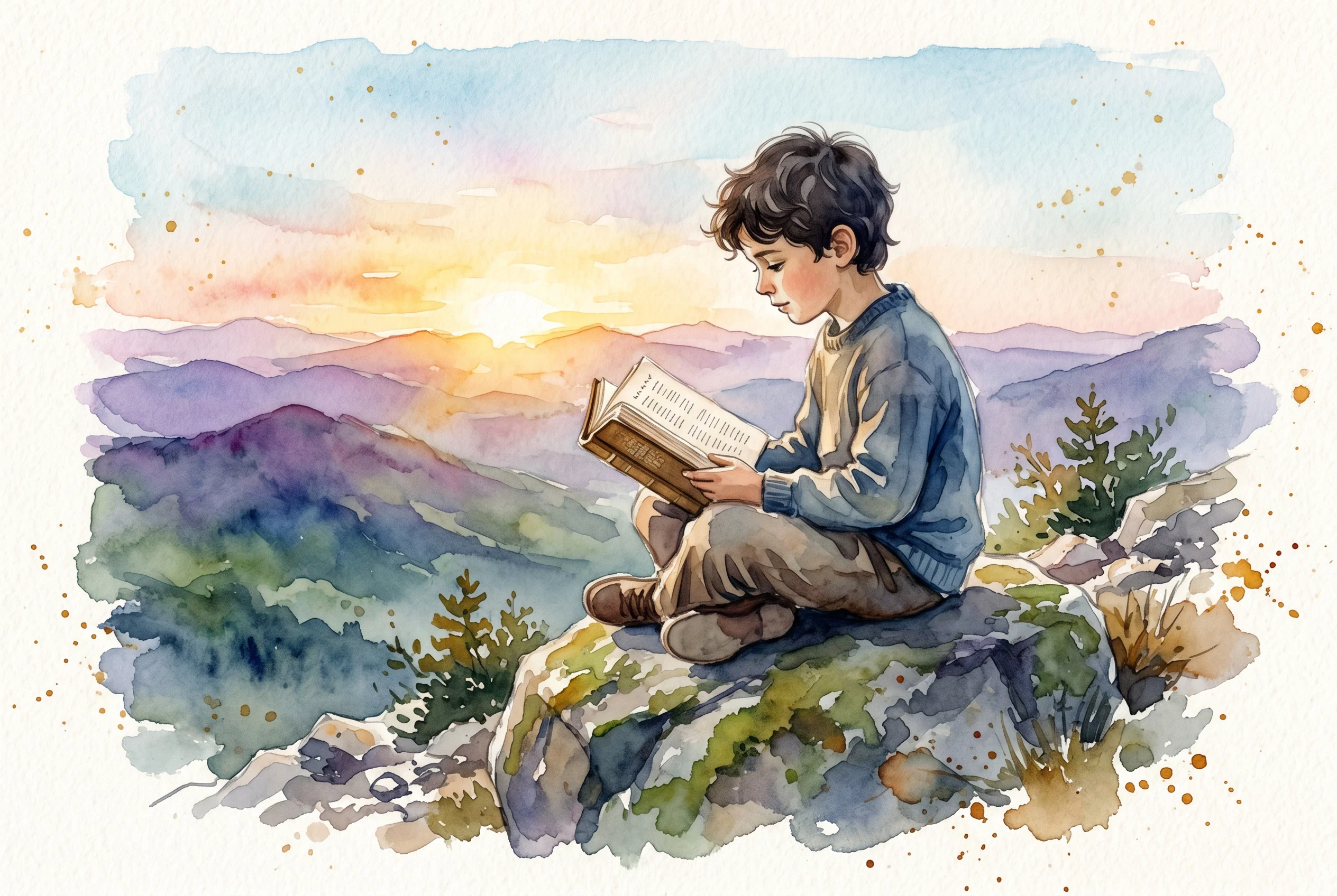 Children Reading The Bible