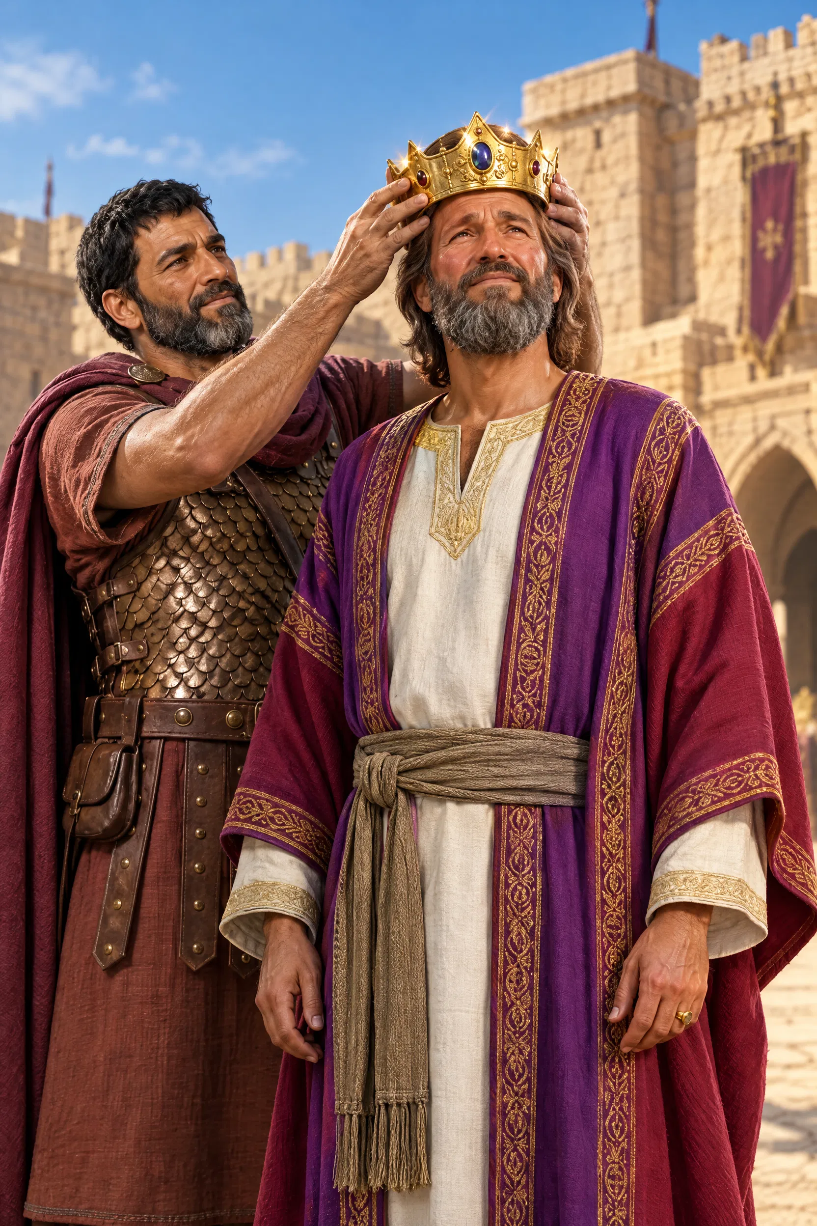 Joab Sets the Gold Crown on David's Head