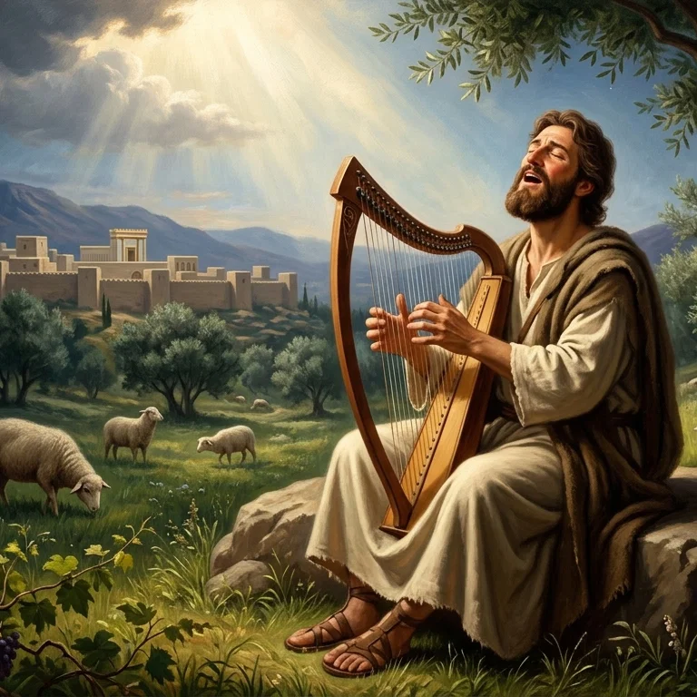 King David Worshipping in the Fields