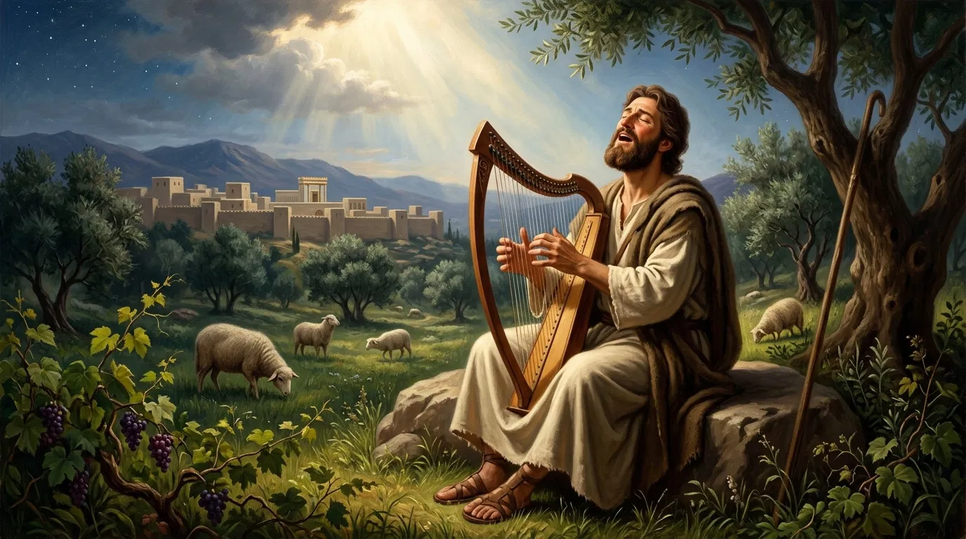 King David Worshipping in the Fields