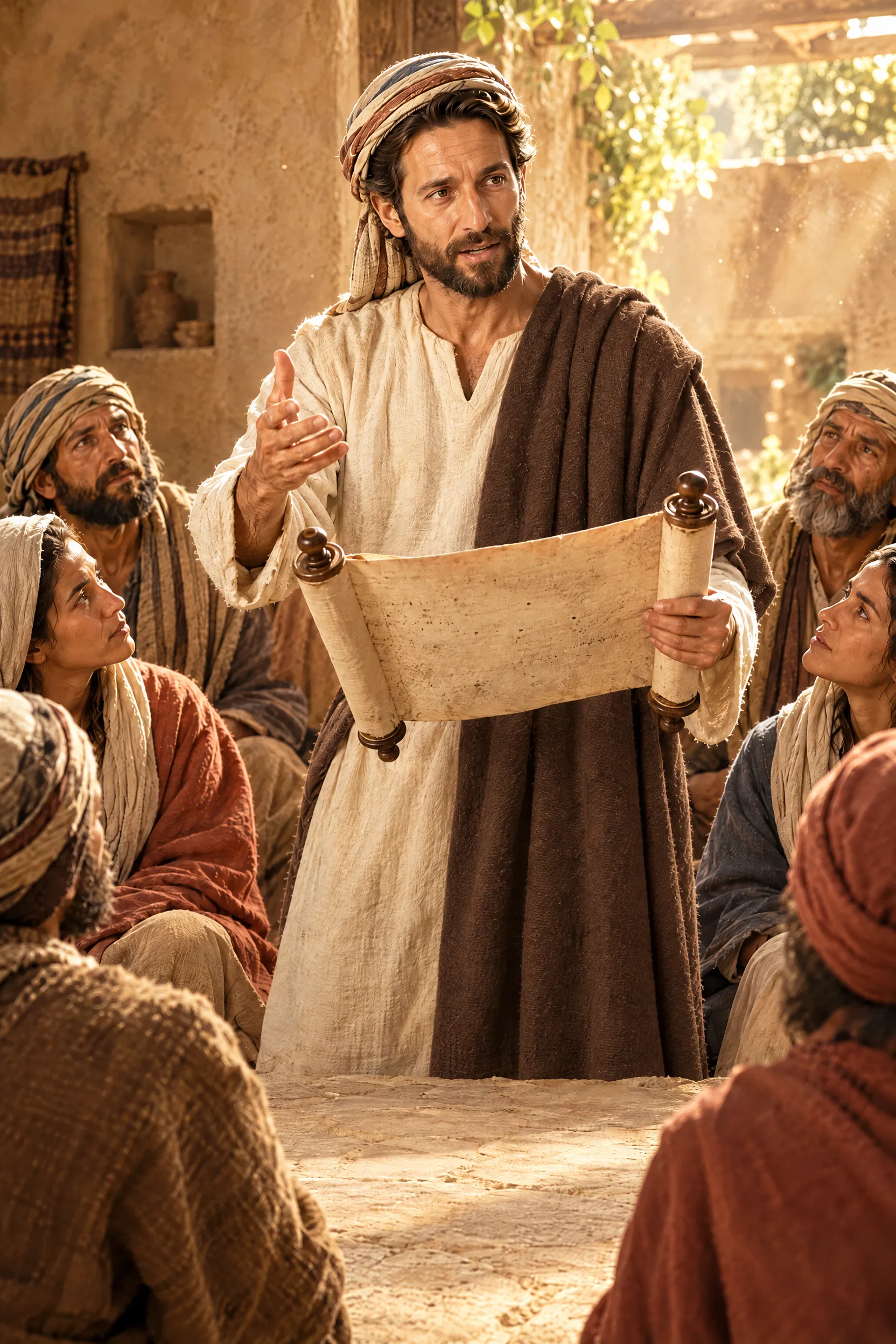Timothy Reads the Scriptures to a Gathering