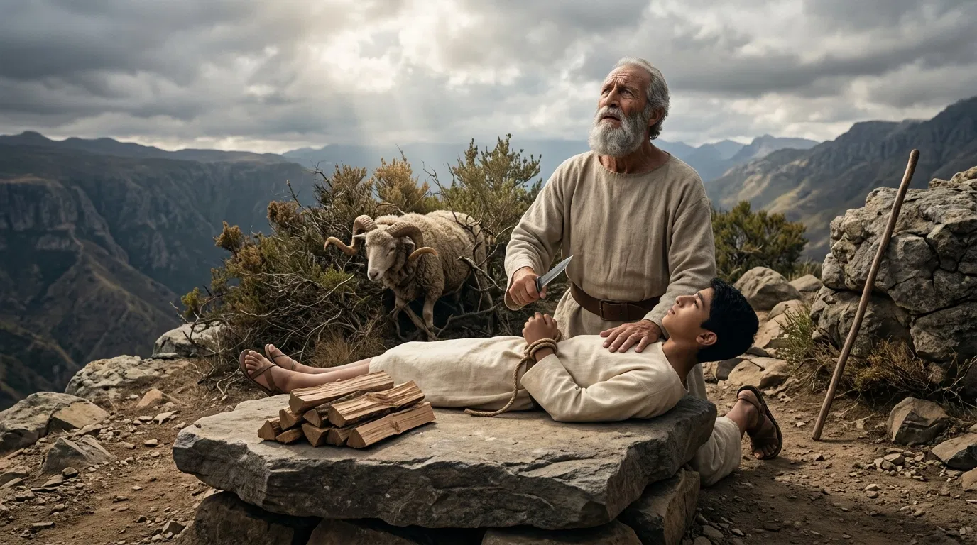 Abraham Stops Before Sacrificing Isaac