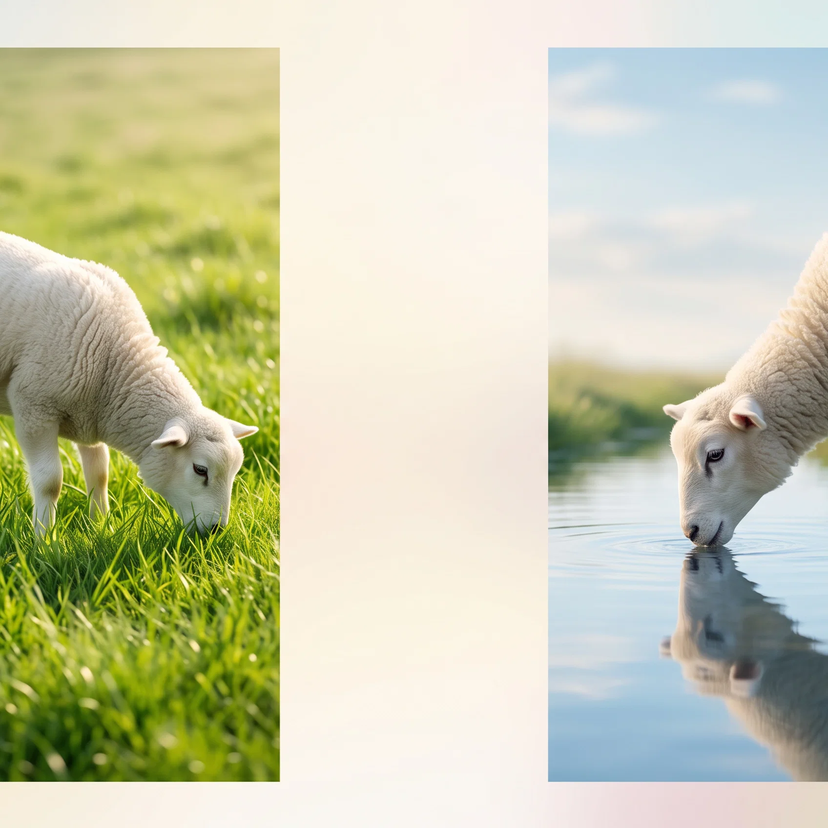 The Gentle Lamb in Still Waters