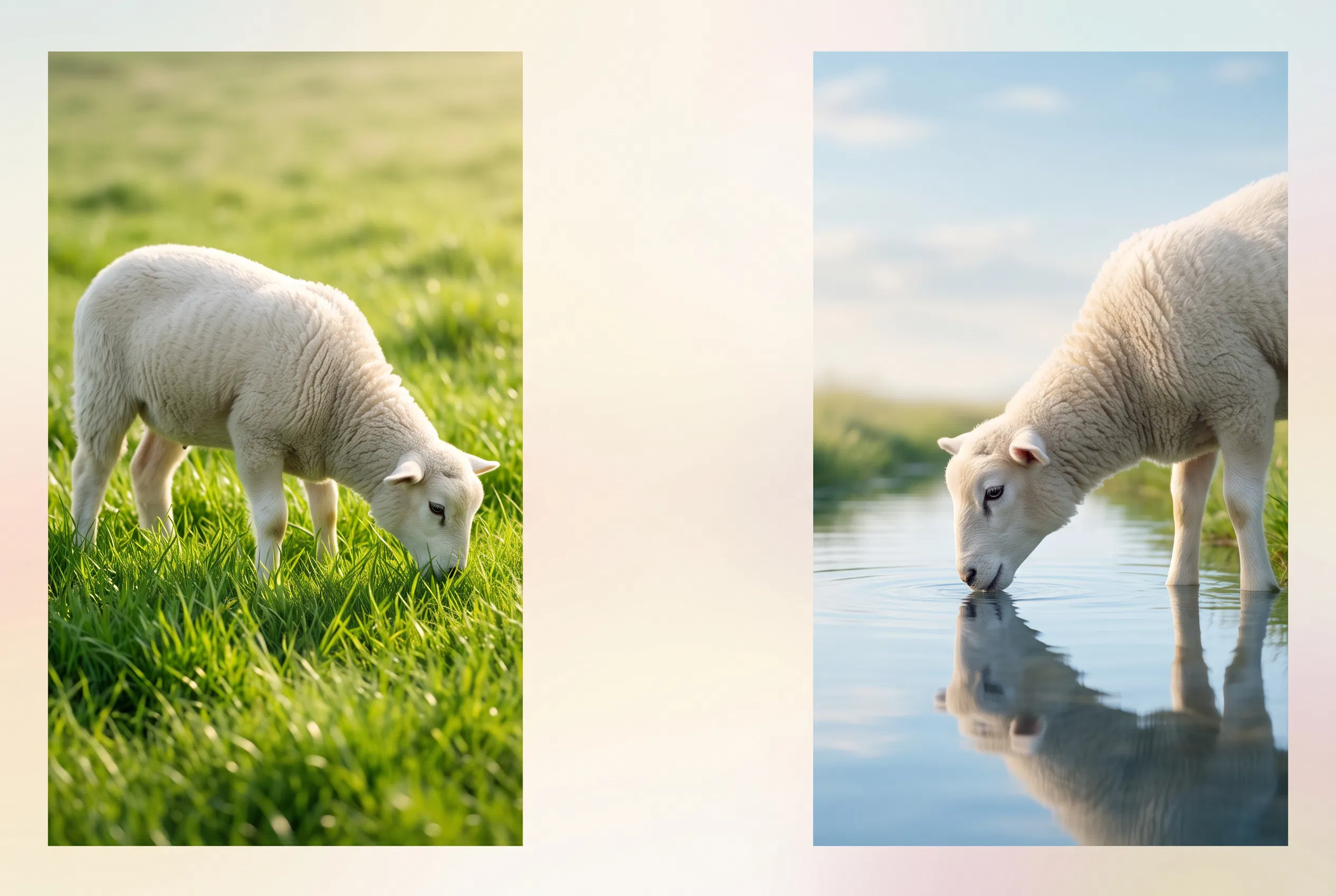 The Gentle Lamb in Still Waters