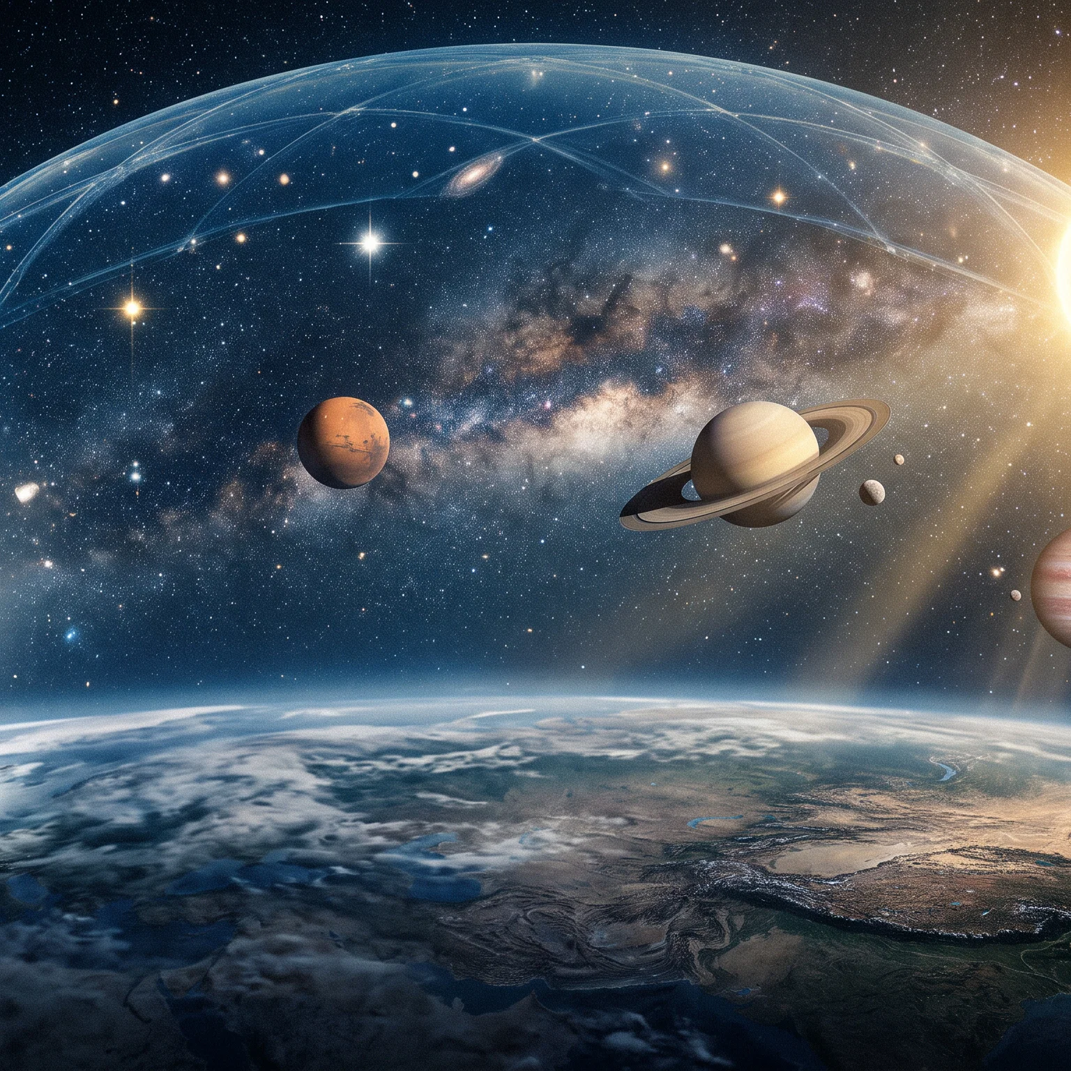 Celestial Luminaries Set in the Firmament