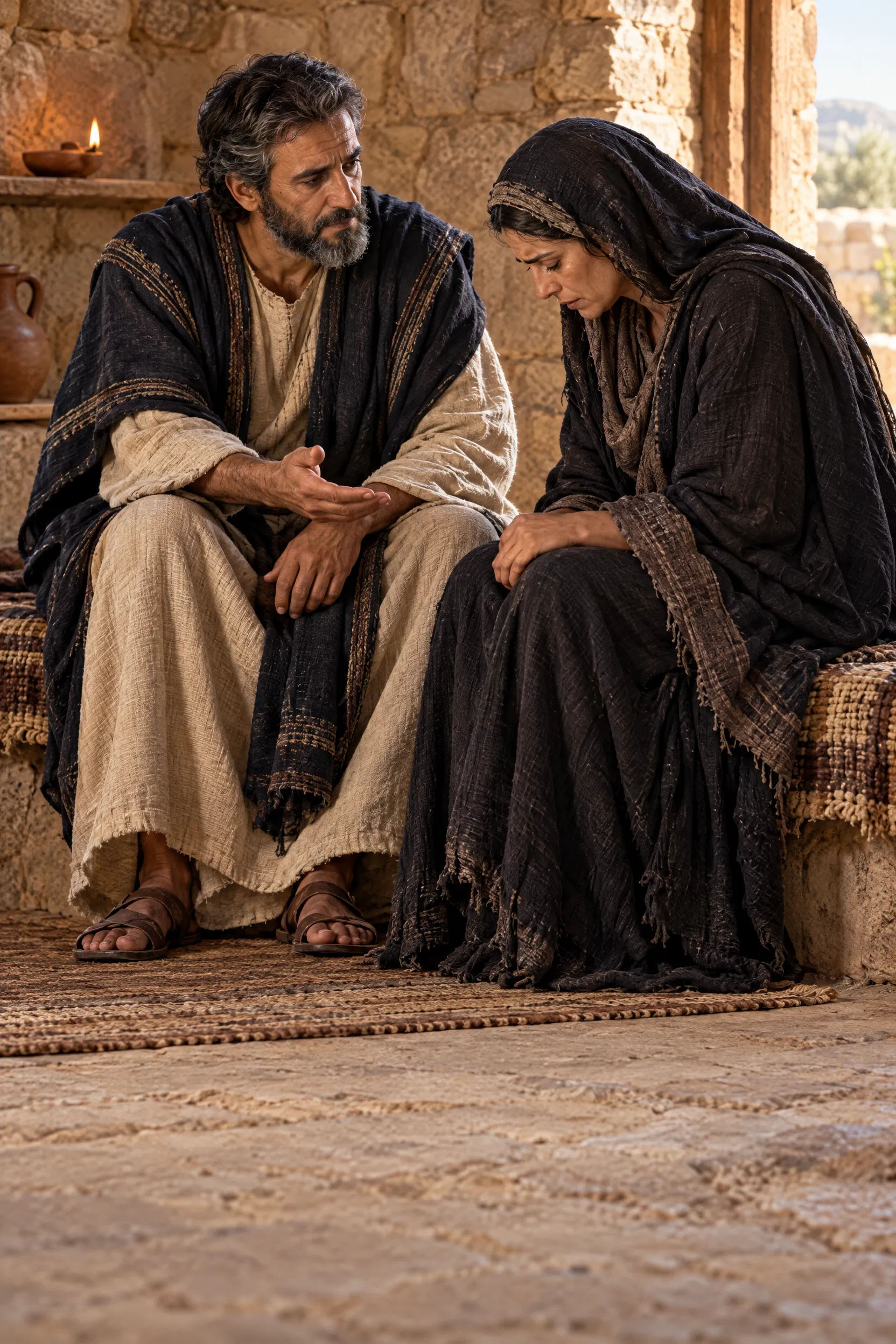 Solomon Comforts a Grieving Widow and Her Son