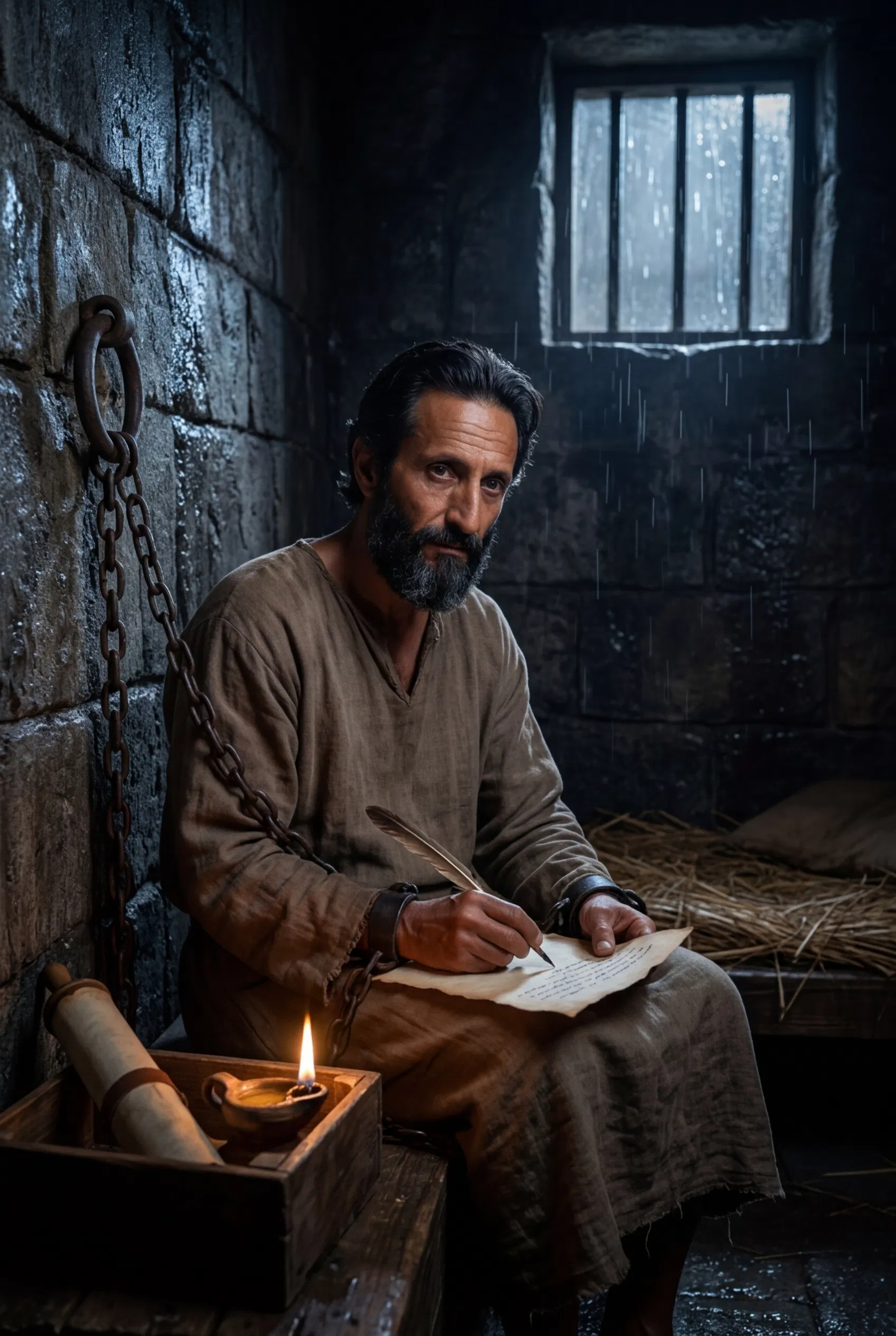 Paul Writing in Prison in Chains
