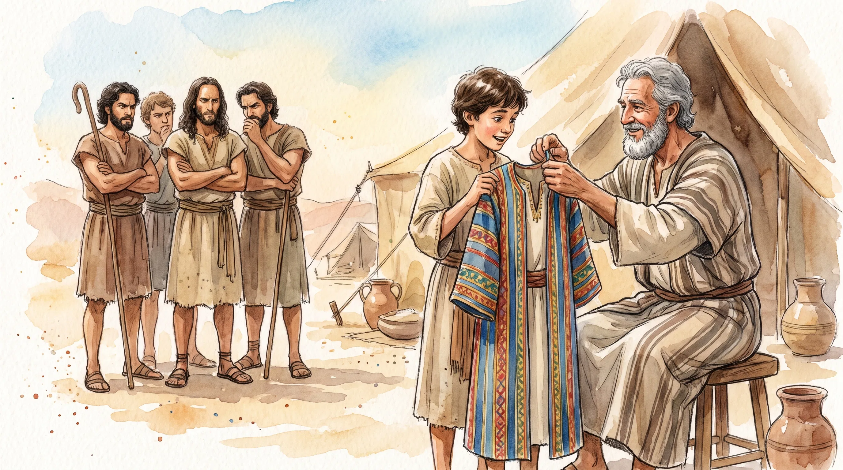 Jacob Gives Joseph the Coat of Many Colors