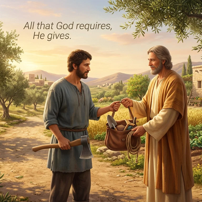 All that God requires, He gives.