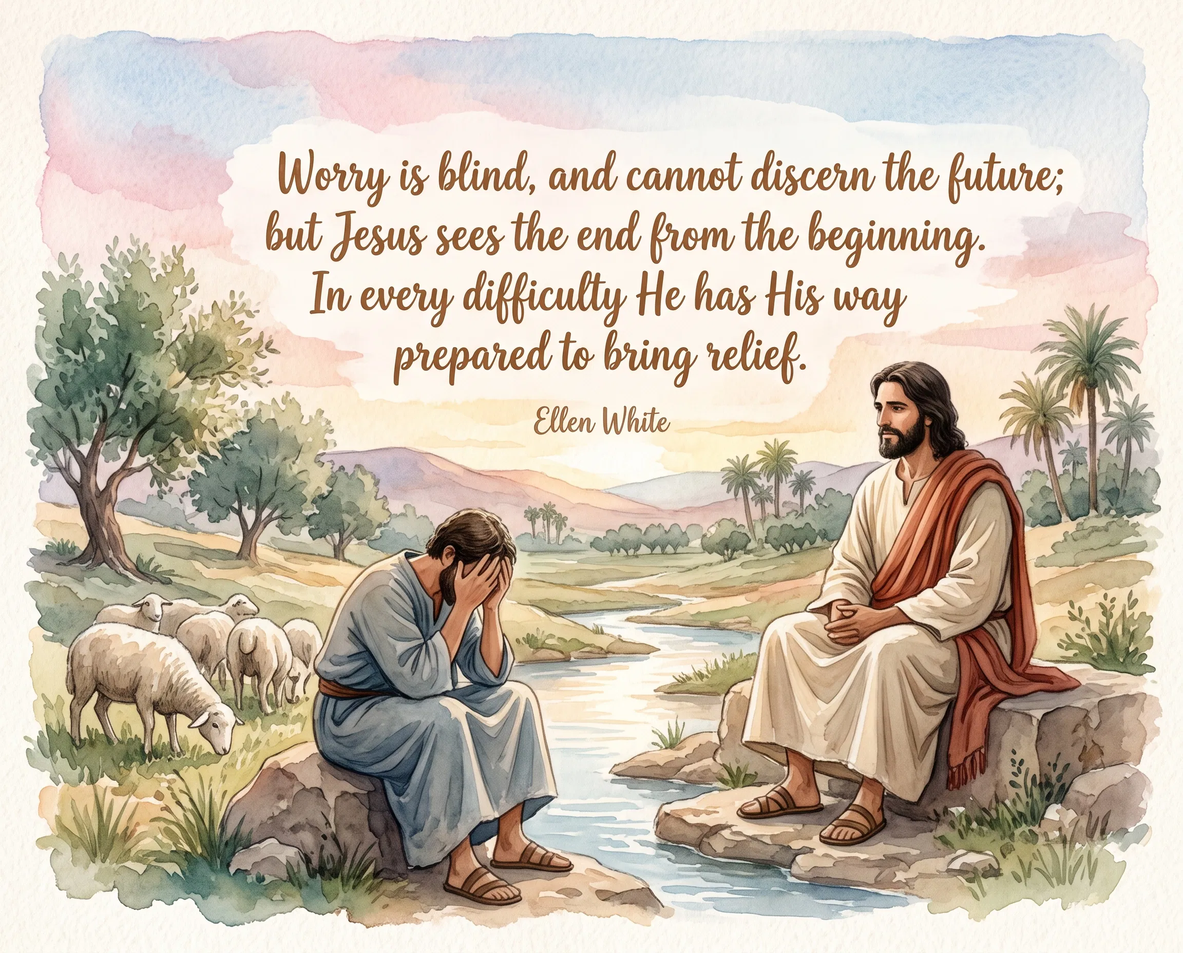 Jesus sees the end.