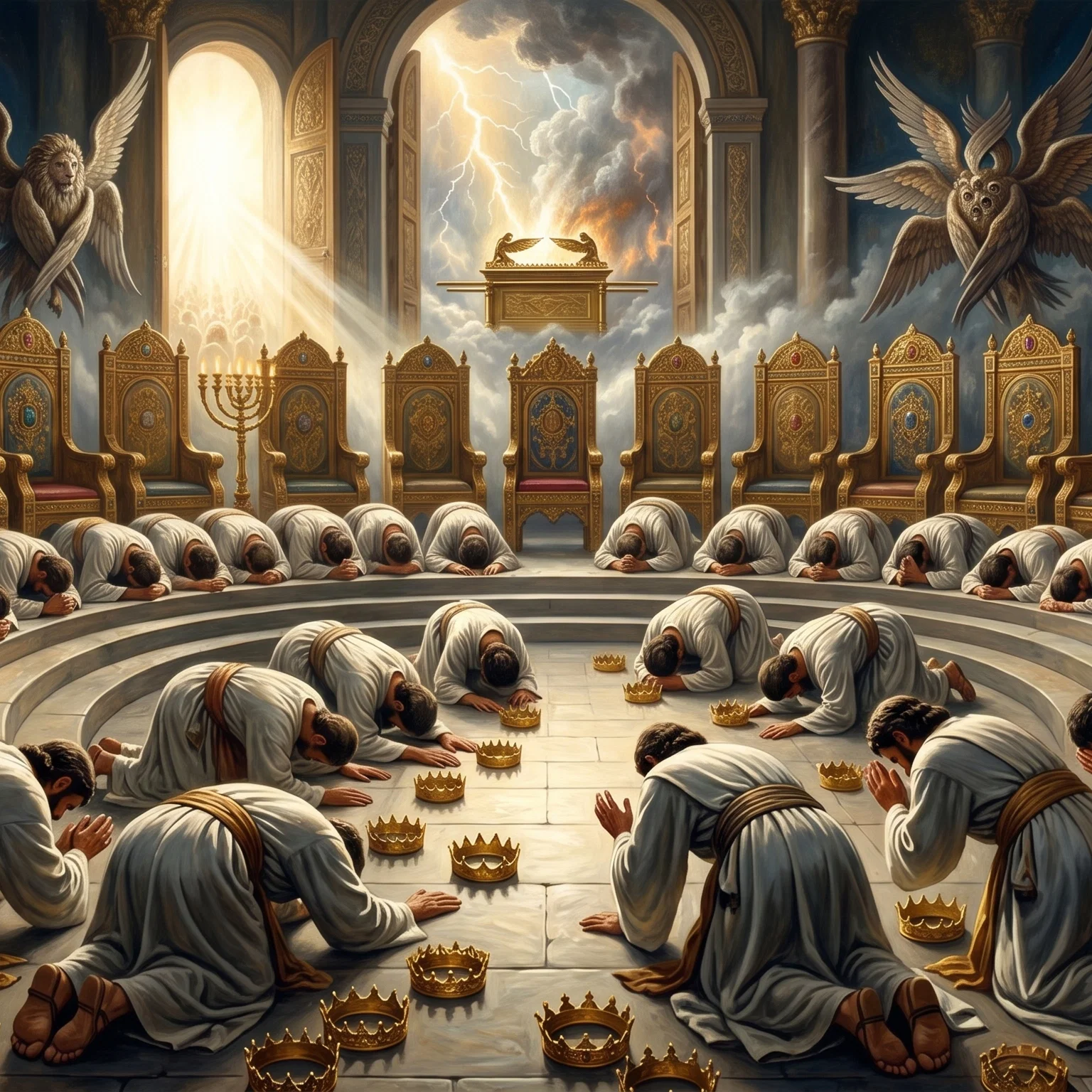 The Twenty Four Elders Bowing Down