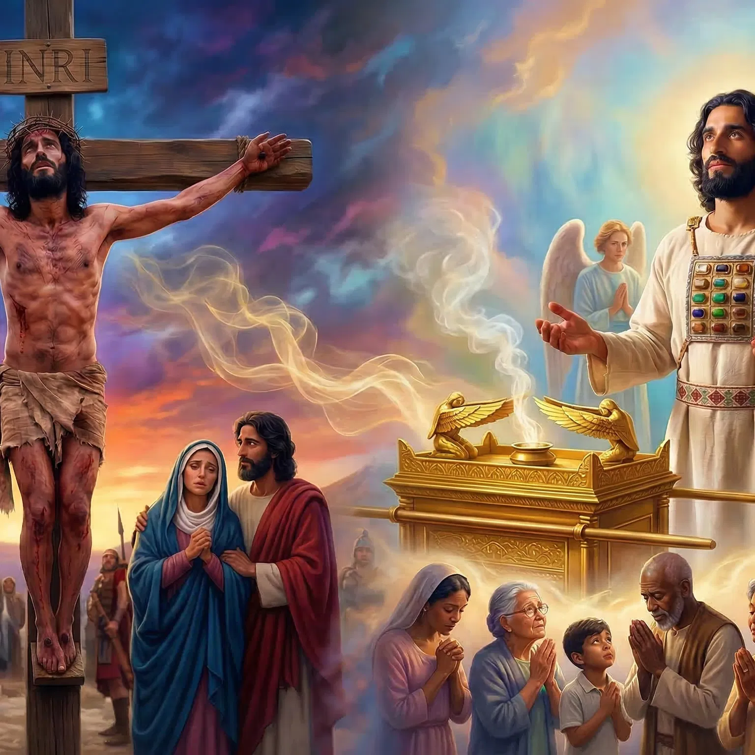 Jesus on the Cross and as High Priest